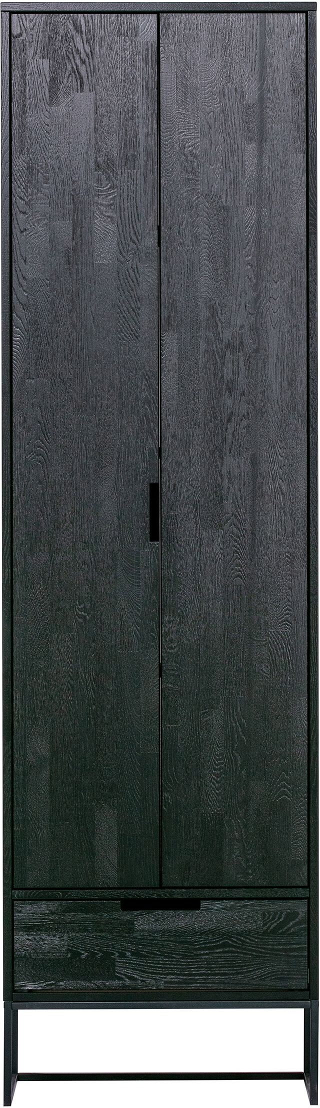 WOOOD Opbergkast 'Silas' 210 x 60cm, kleur Zwart
