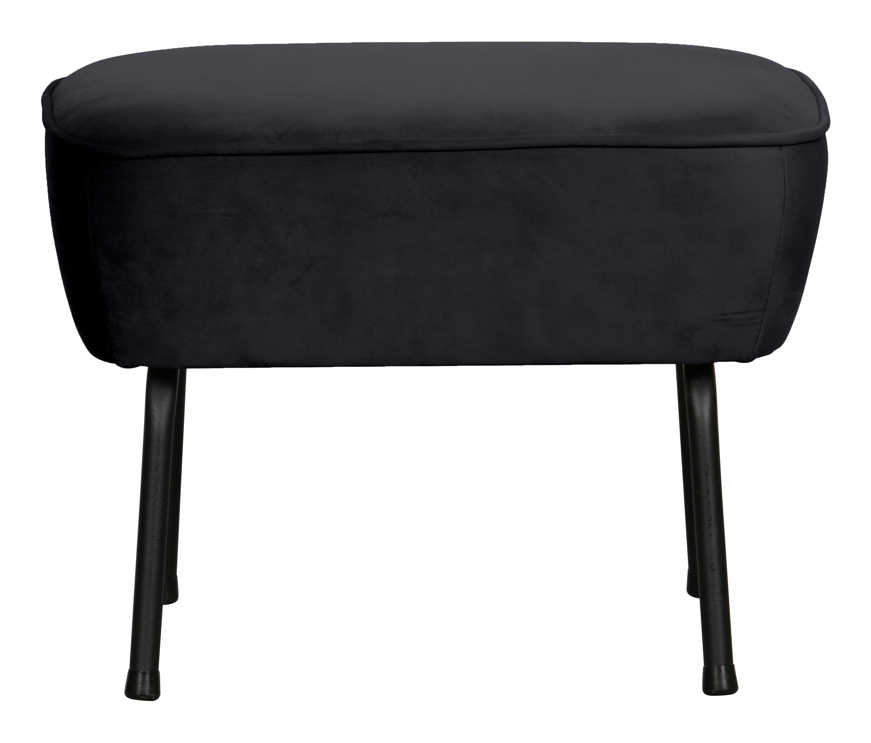 BePureHome Hocker 'Vogue' Velvet, kleur Ink BePureHome Hocker 'Vogue' Velvet, kleur Ink