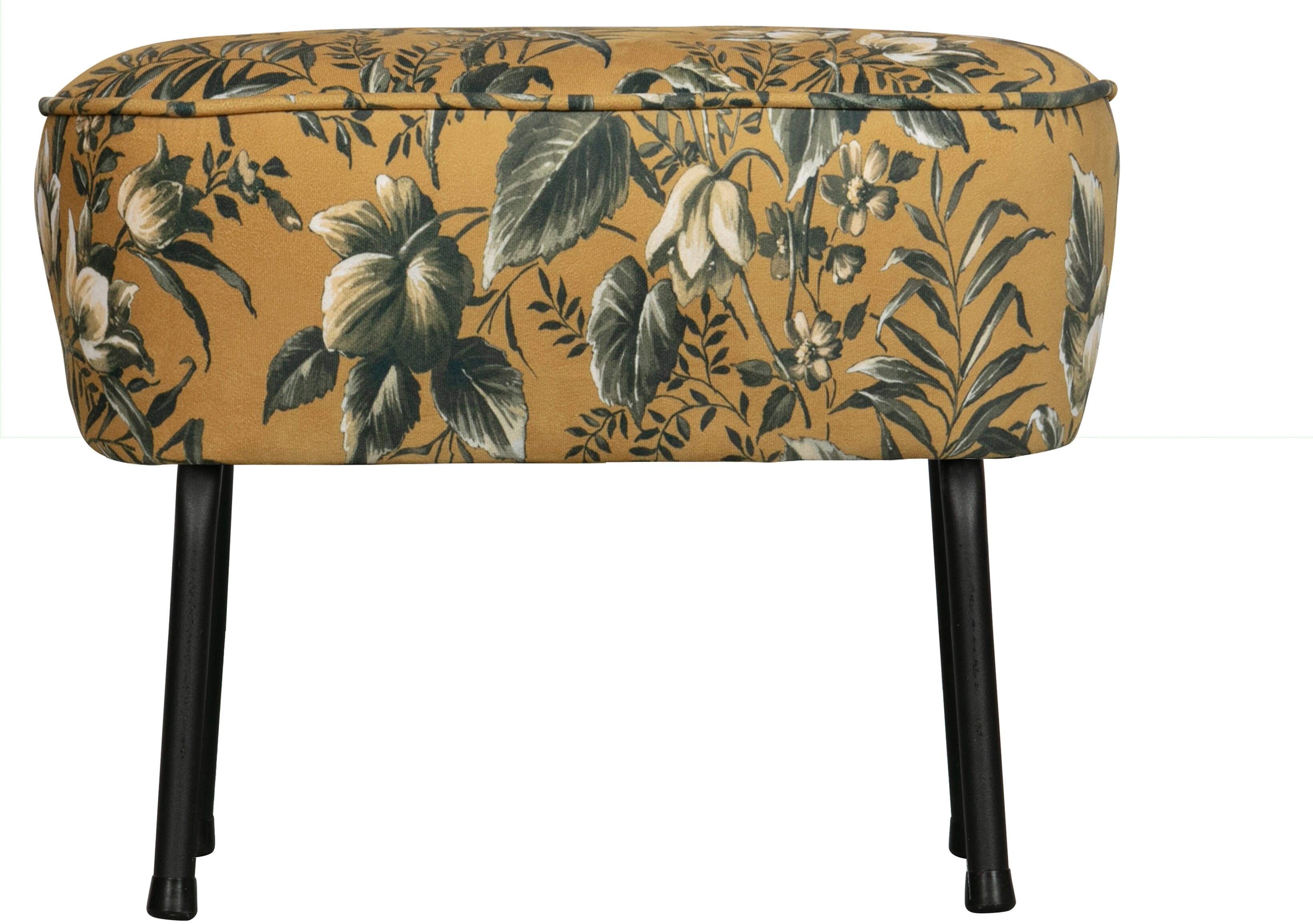 BePureHome Hocker 'Vogue' Velvet, kleur Poppy Mosterd BePureHome Hocker 'Vogue' Velvet, kleur Poppy Mosterd