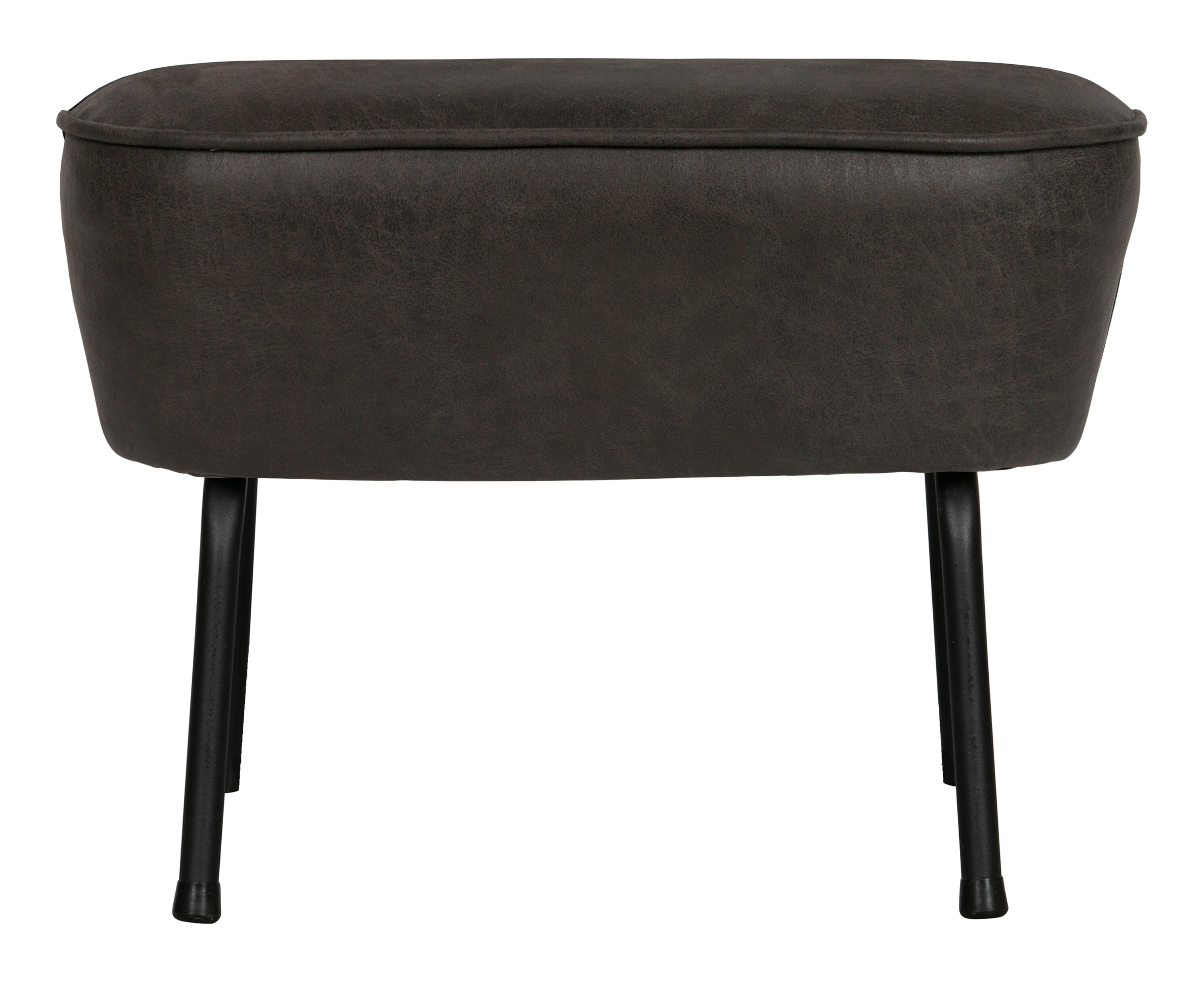 BePureHome Hocker 'Vogue' Eco leder, kleur Zwart BePureHome Hocker 'Vogue' Eco leder, kleur Zwart