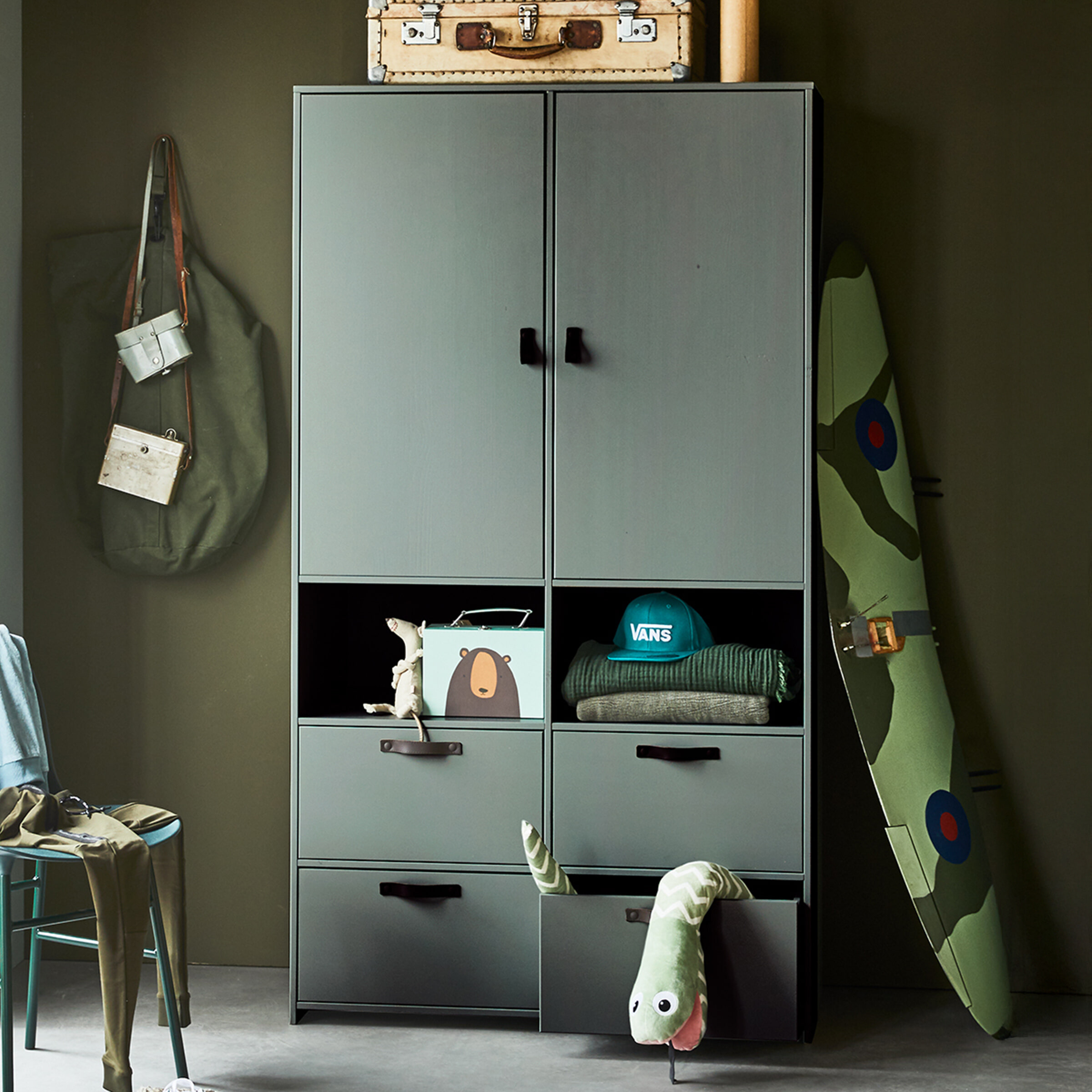 vtwonen Garderobekast Stage 185 x 103cm - Groen