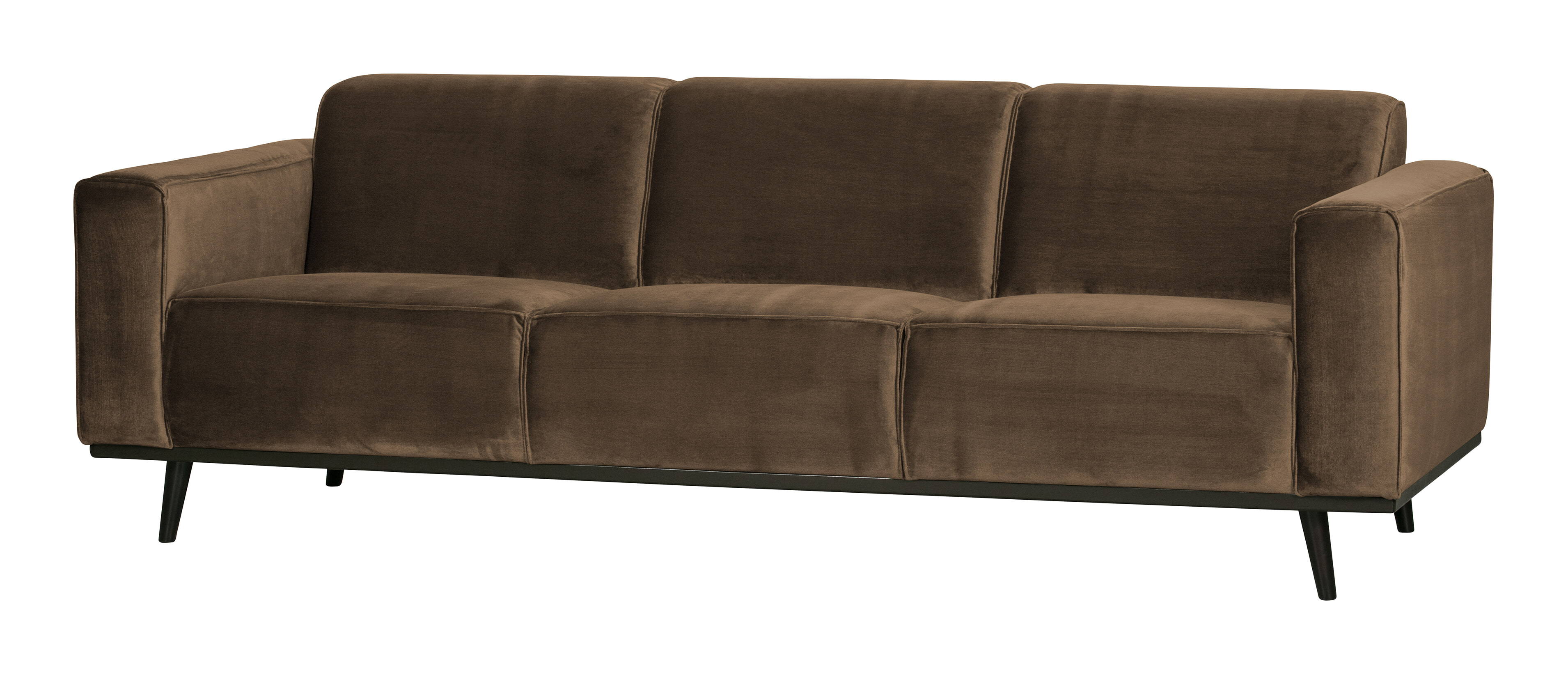 WOOOD Bank 'Statement' 3-zits, Velvet, kleur Taupe