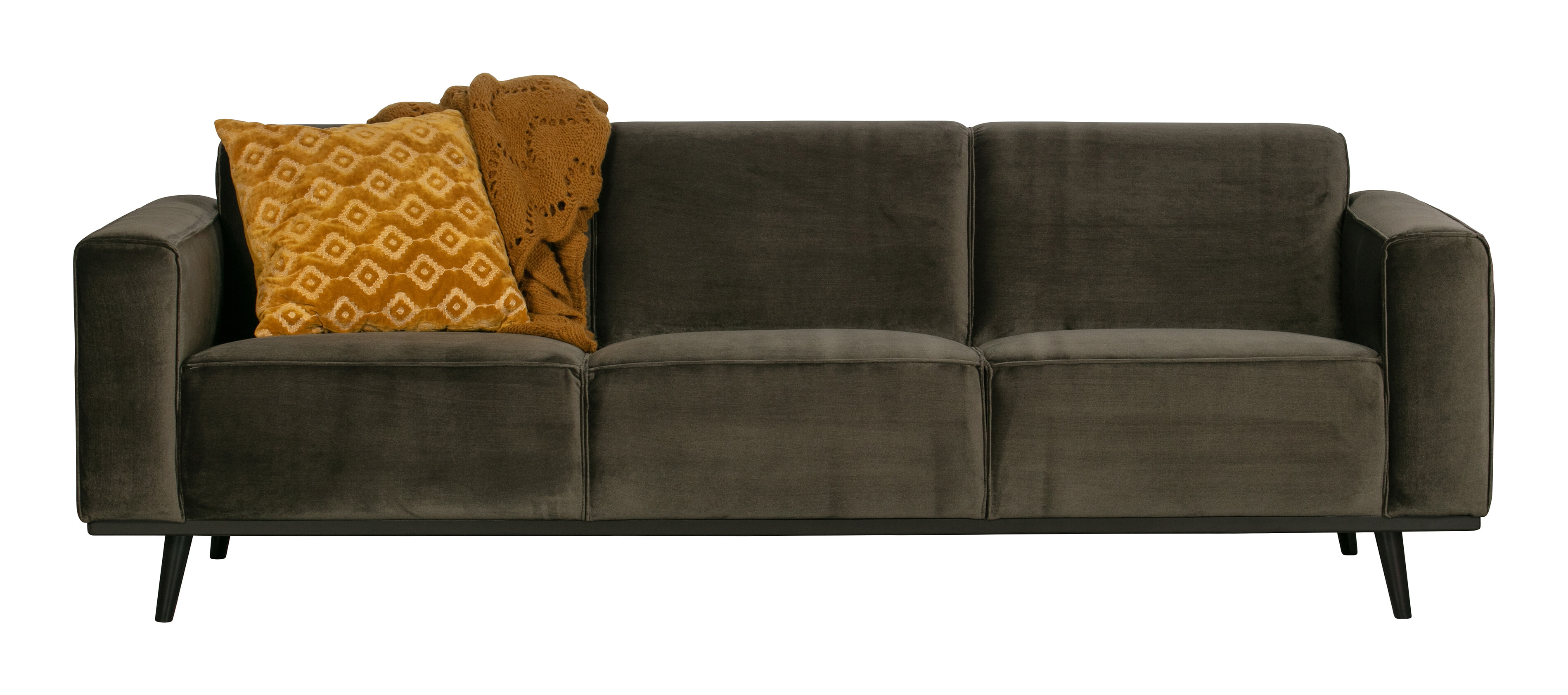 WOOOD Bank 'Statement' 3-zits, Velvet, kleur Warm Groen