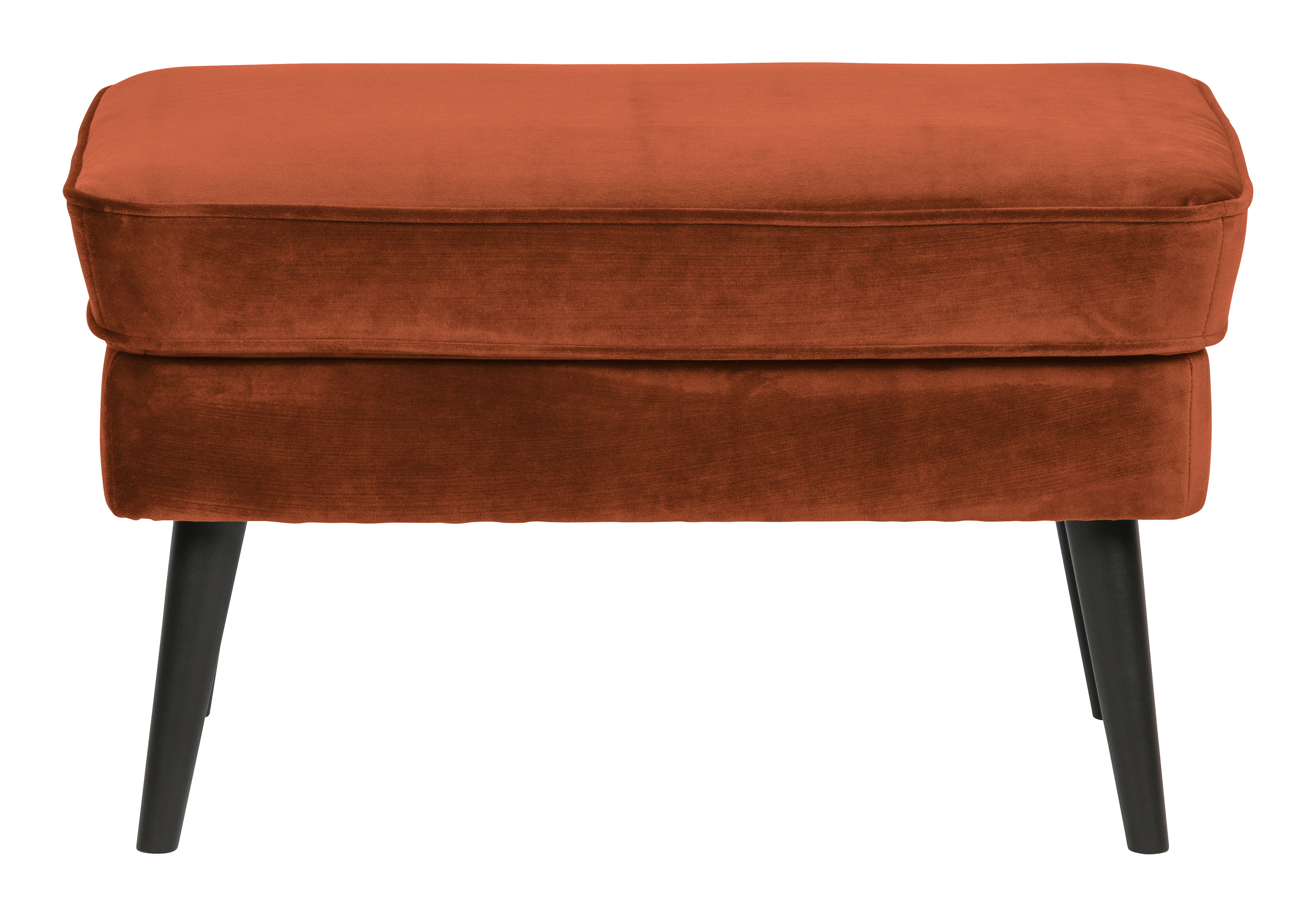 WOOOD Hocker 'Rocco' Velvet, kleur Roest