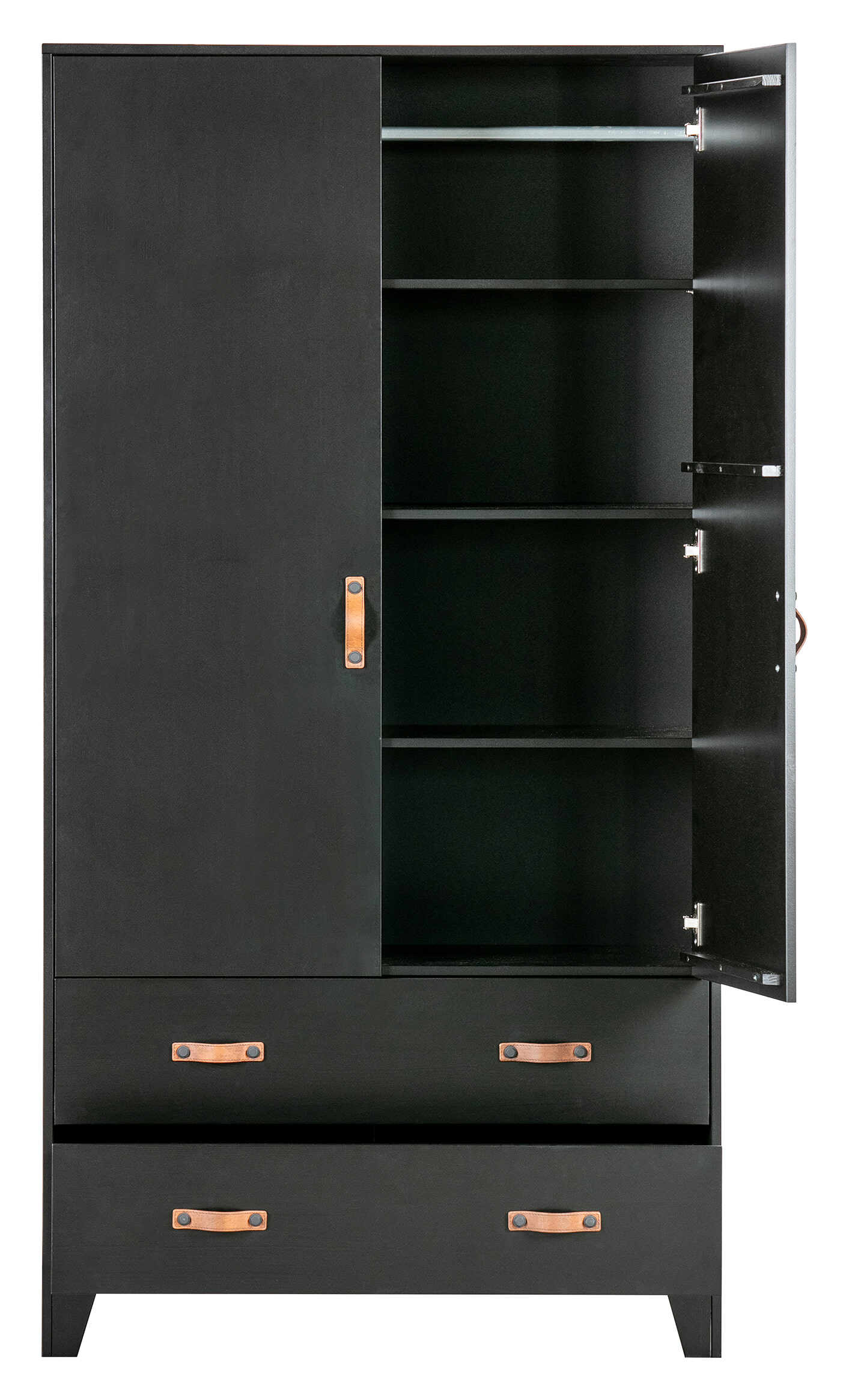 WOOOD Kledingkast 'Dian' 180 x 94cm, kleur Diep Zwart