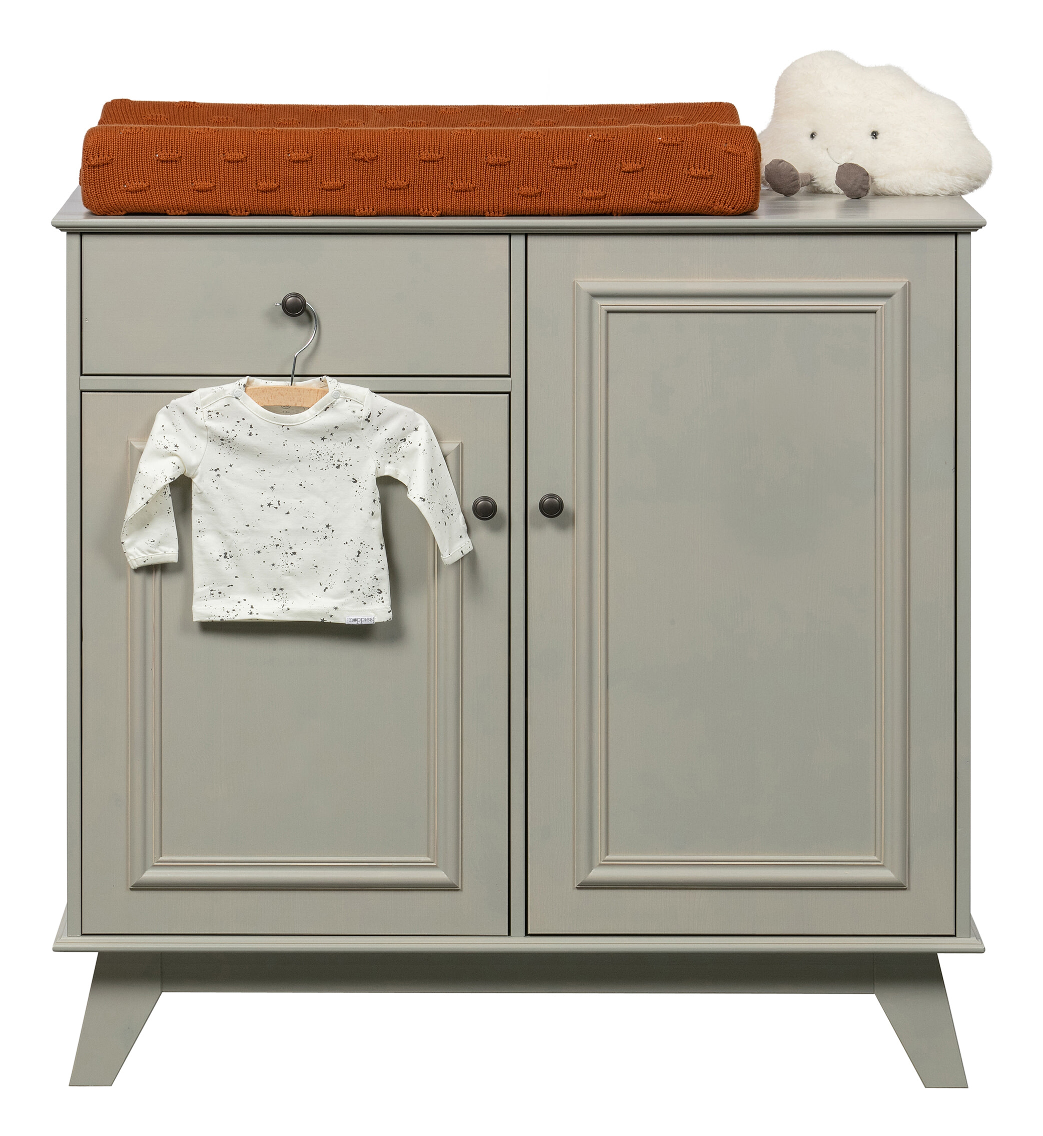 WOLTU Commode, Meuble à 10 Tiroirs en Tissu, Cadre en Métal, Plateau en