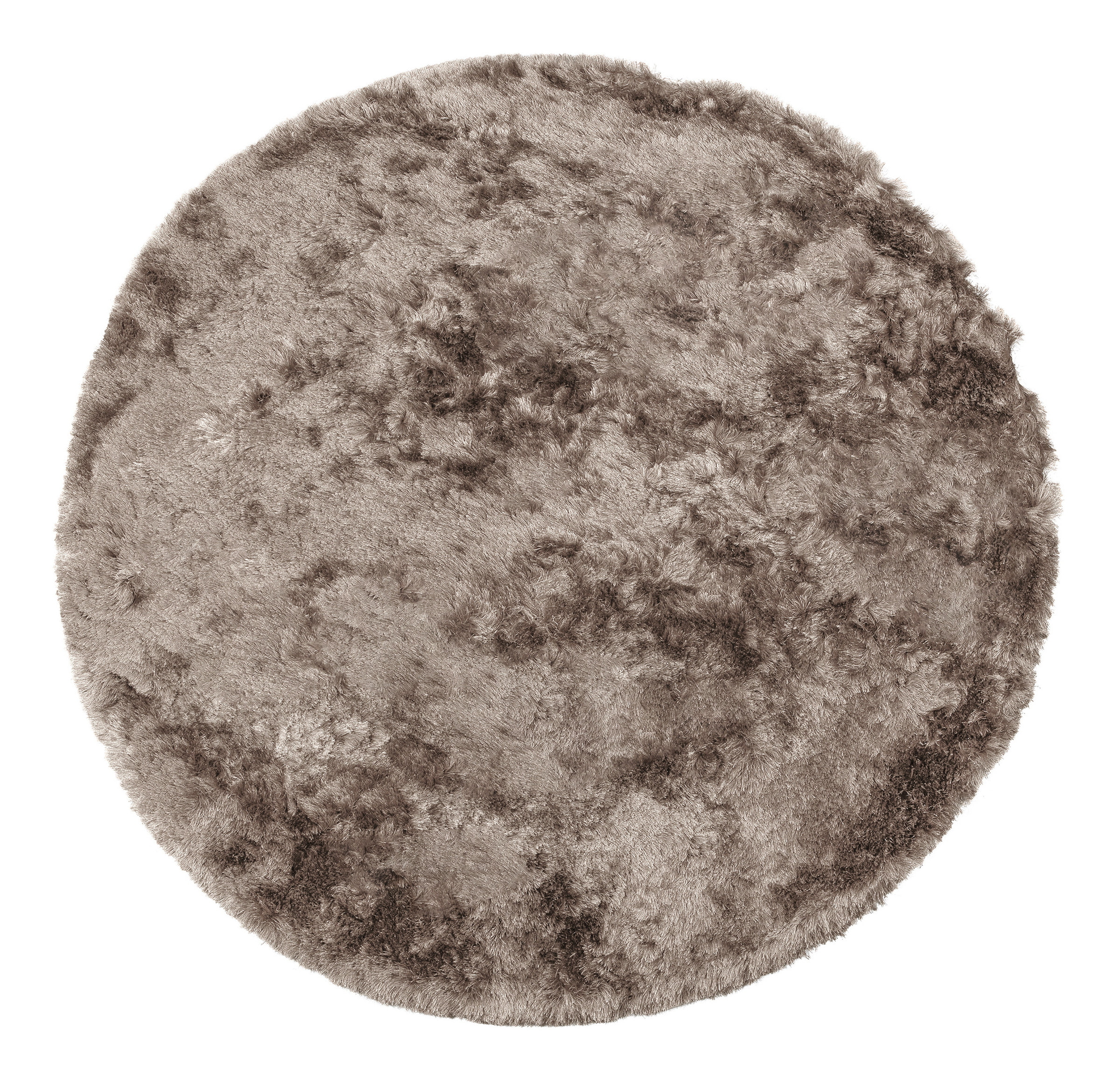 WOOOD Rond Vloerkleed 'Praline' Ø200cm, kleur Nougat
