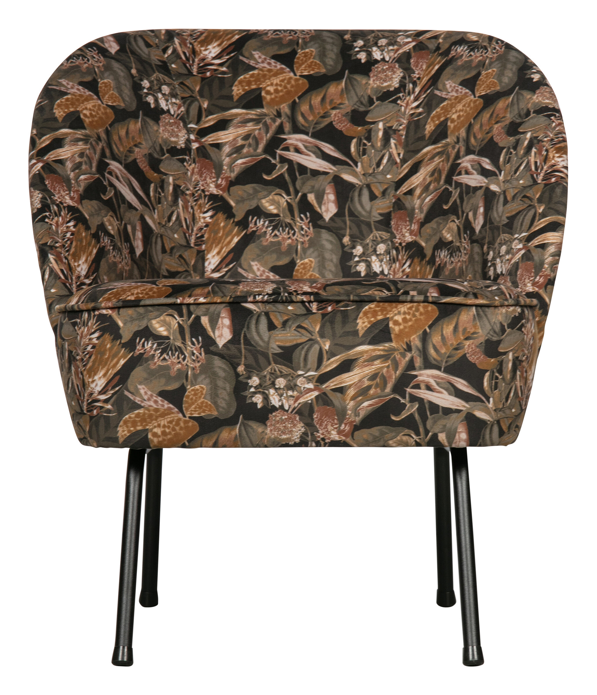 WOOOD Fauteuil 'Vogue' Velvet, kleur Bouquet Zwart