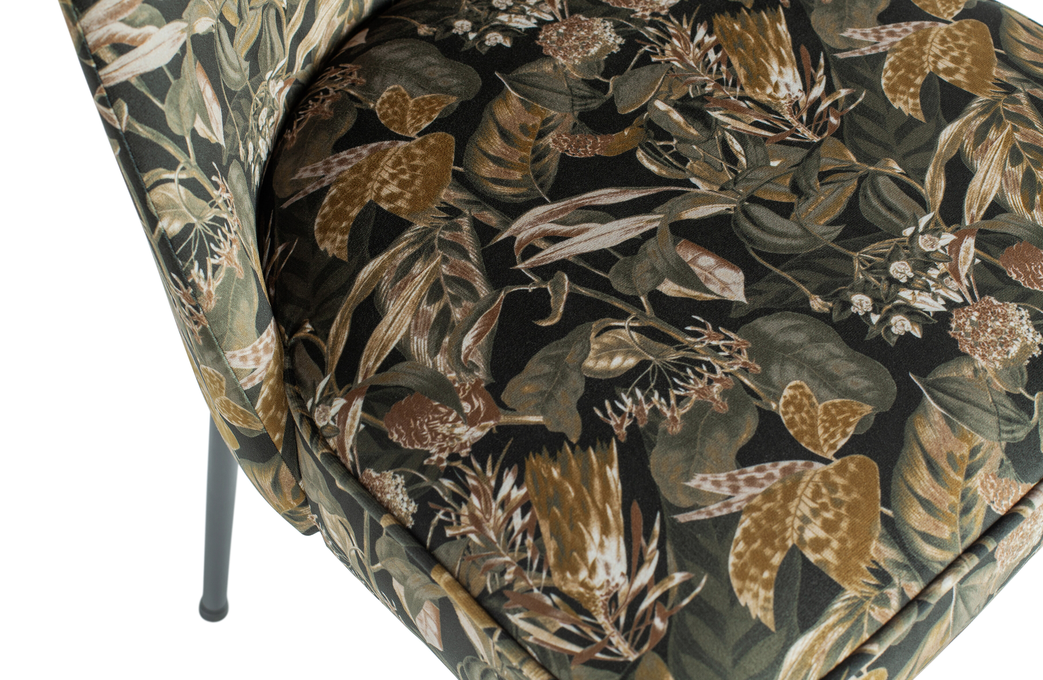 WOOOD Eetkamerstoel 'Vogue' Velvet, kleur Bouquet Zwart