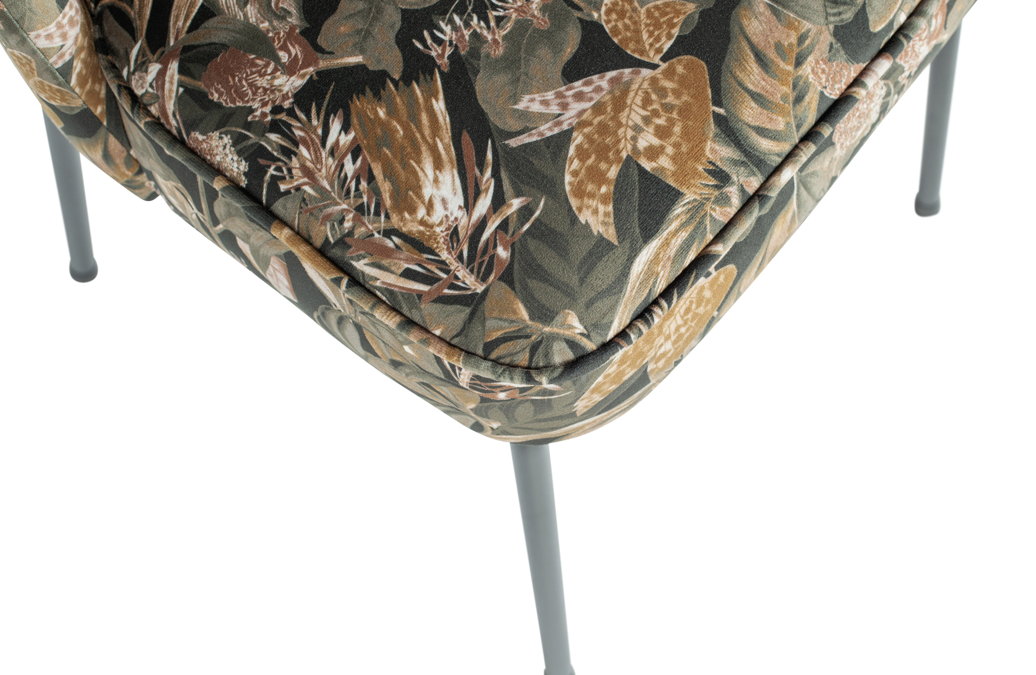 WOOOD Eetkamerstoel 'Vogue' Velvet, kleur Bouquet Zwart