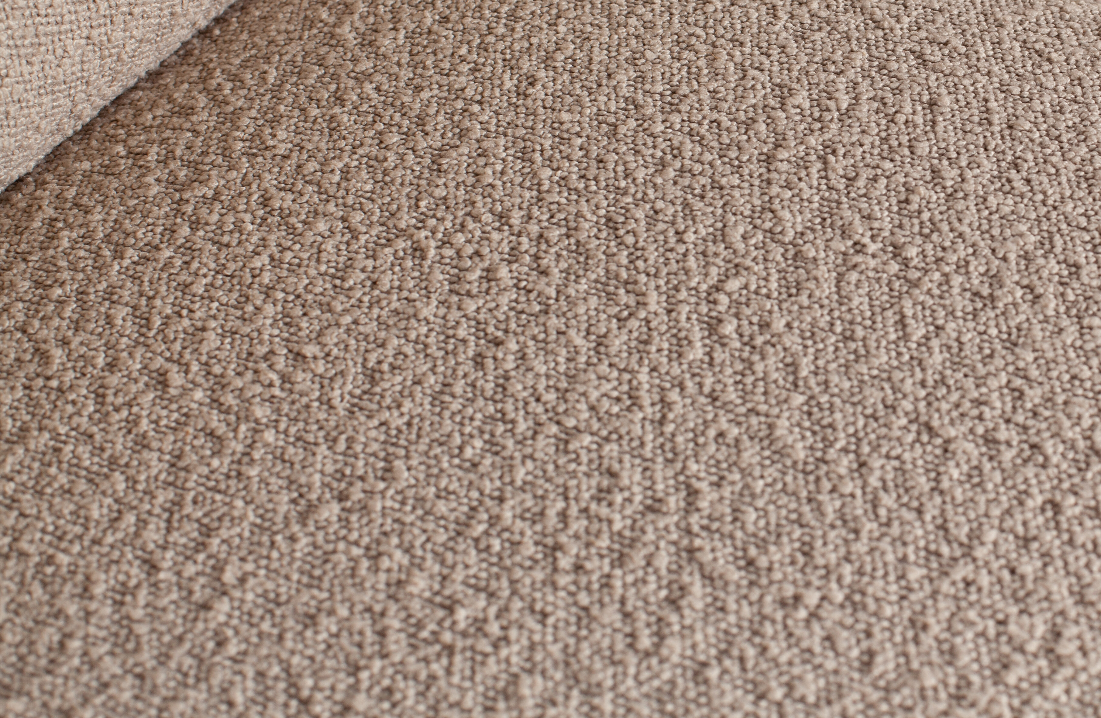 WOOOD Hoekbank 'Statement' Links, Bouclé, kleur Beige
