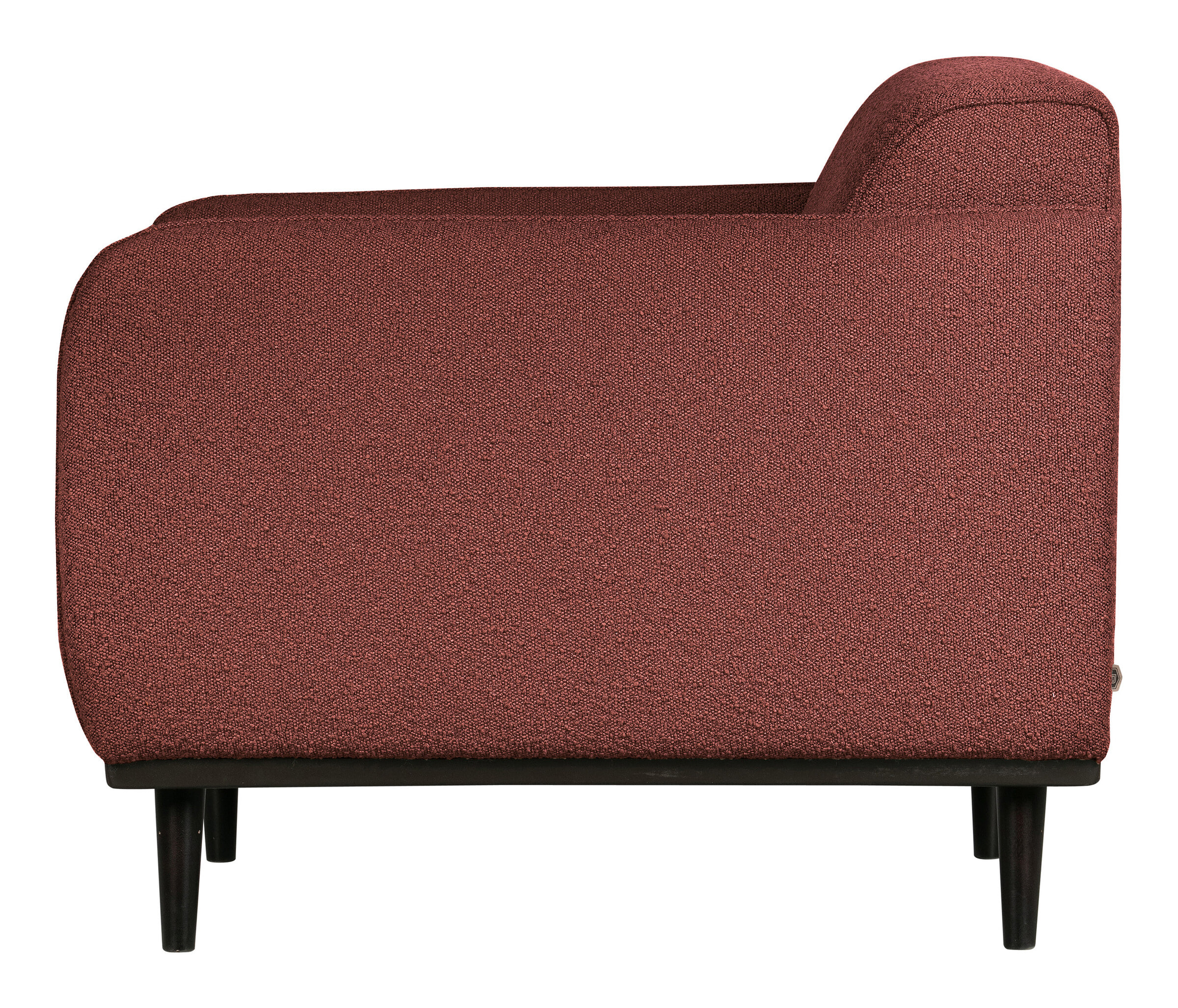 WOOOD Fauteuil 'Statement' Met arm, Bouclé, kleur Chestnut