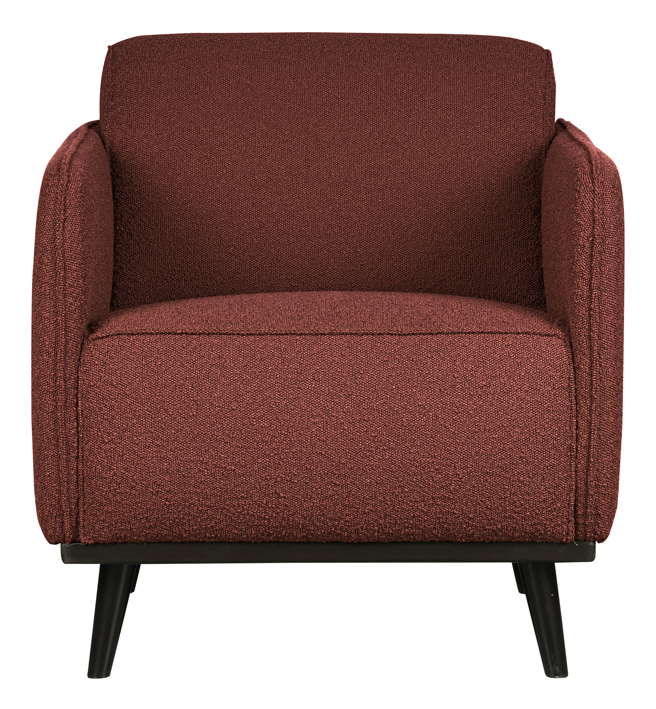 WOOOD Fauteuil 'Statement' Met arm, Bouclé, kleur Chestnut