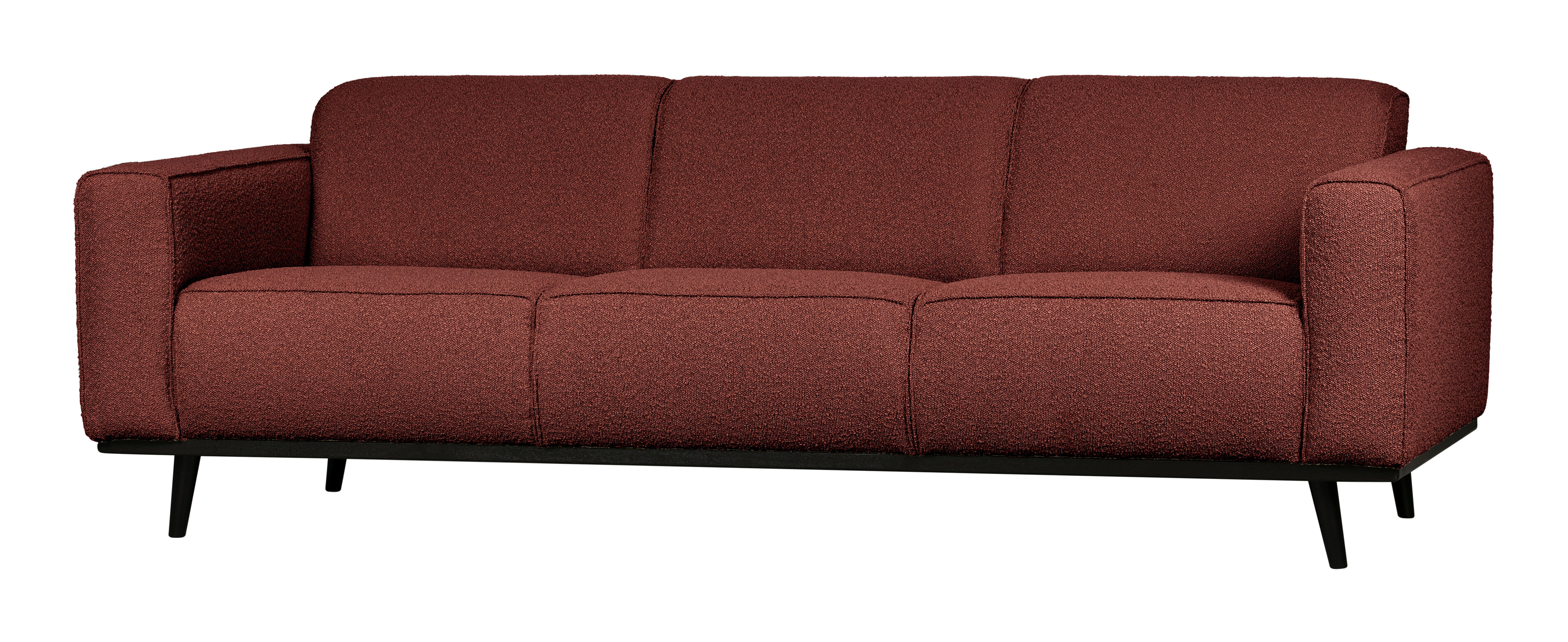 WOOOD Bank 'Statement' 3-zits, Bouclé, kleur Chestnut