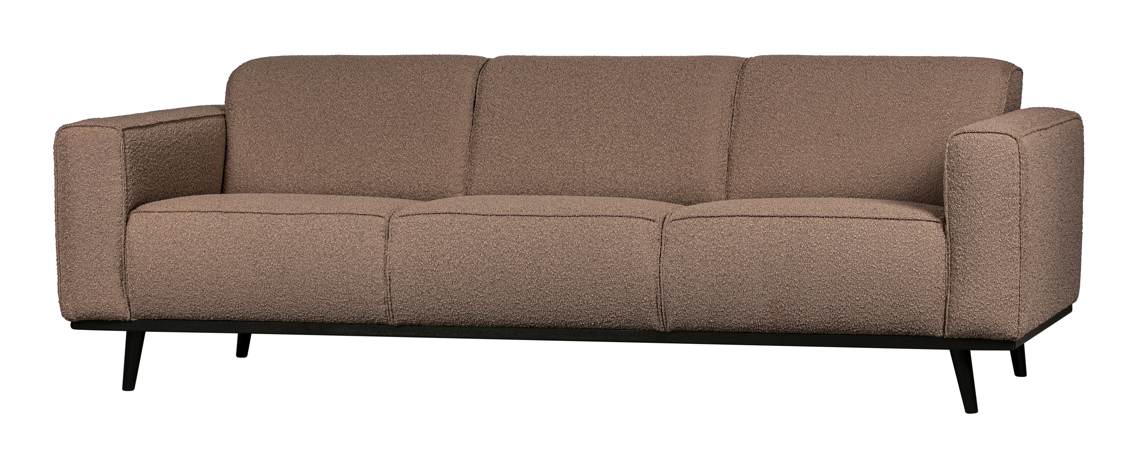 WOOOD Bank 'Statement' 3-zits, Bouclé, kleur Nougat