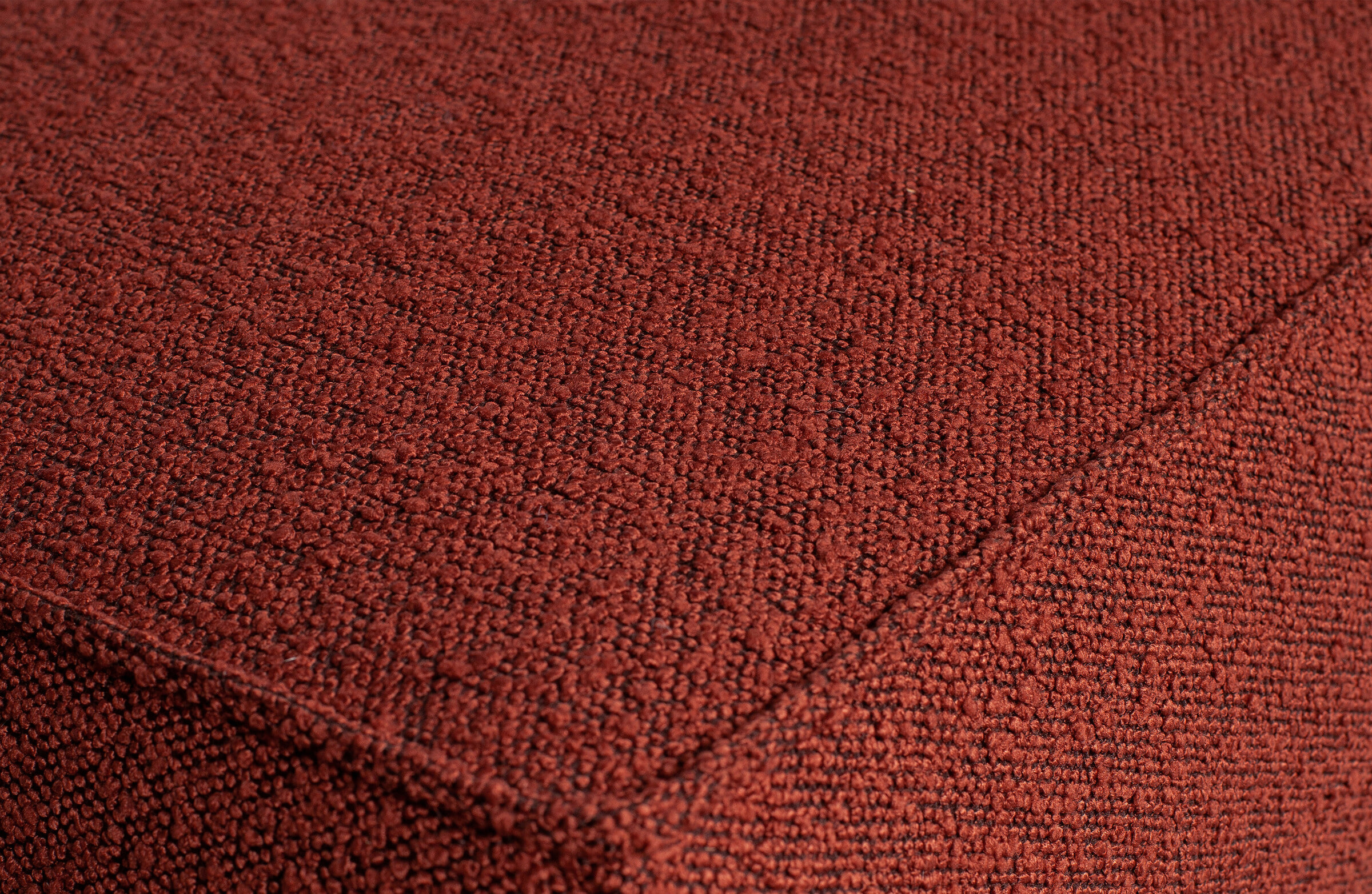 WOOOD Bank 'Statement' 4-zits XL, Bouclé, kleur Chestnut
