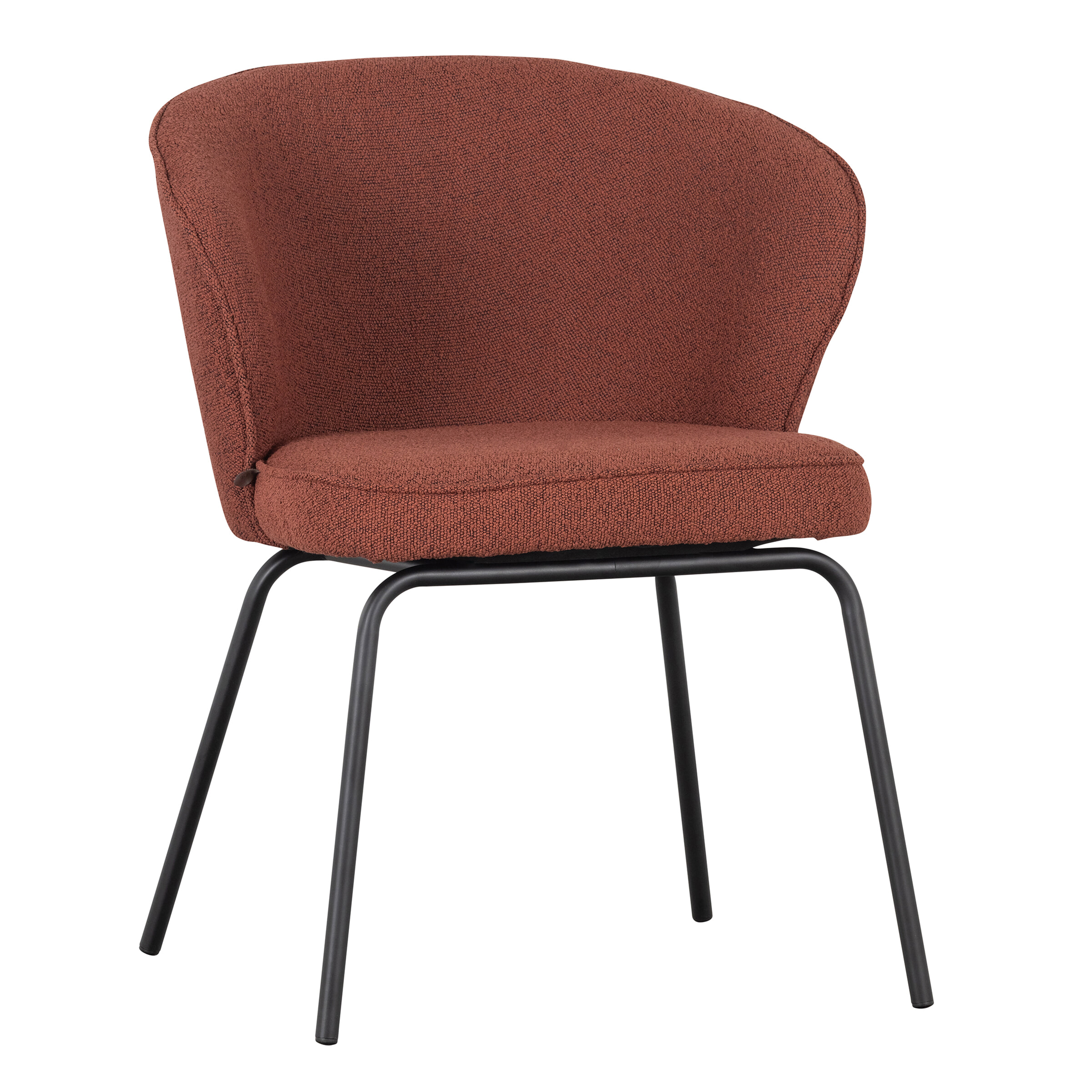 BePureHome Eetkamerstoel 'Admit' Bouclé, kleur Chestnut BePureHome Eetkamerstoel 'Admit' Bouclé, kleur Chestnut