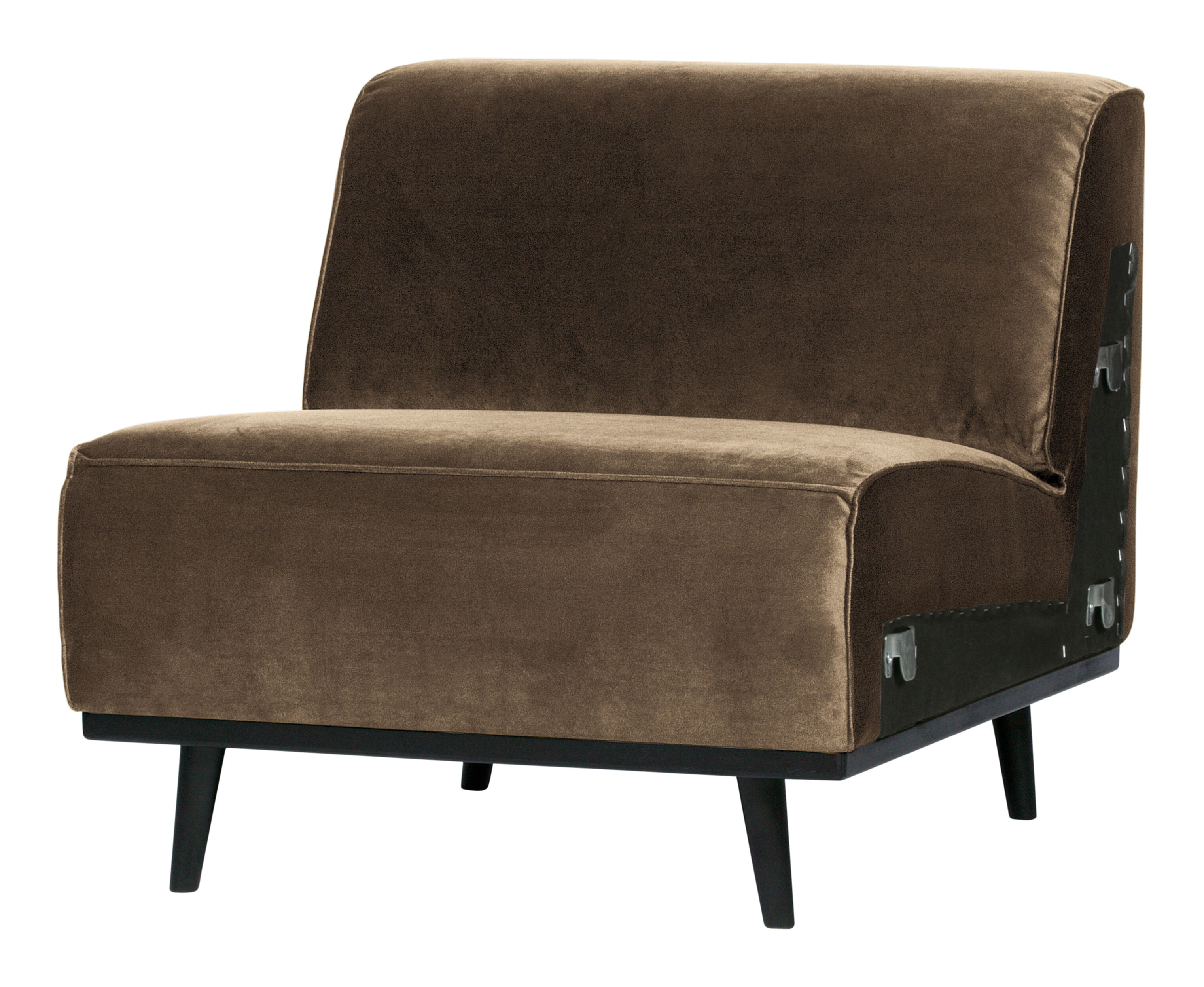 WOOOD Bank 'Statement' 1-zits Element, Velvet, kleur Taupe