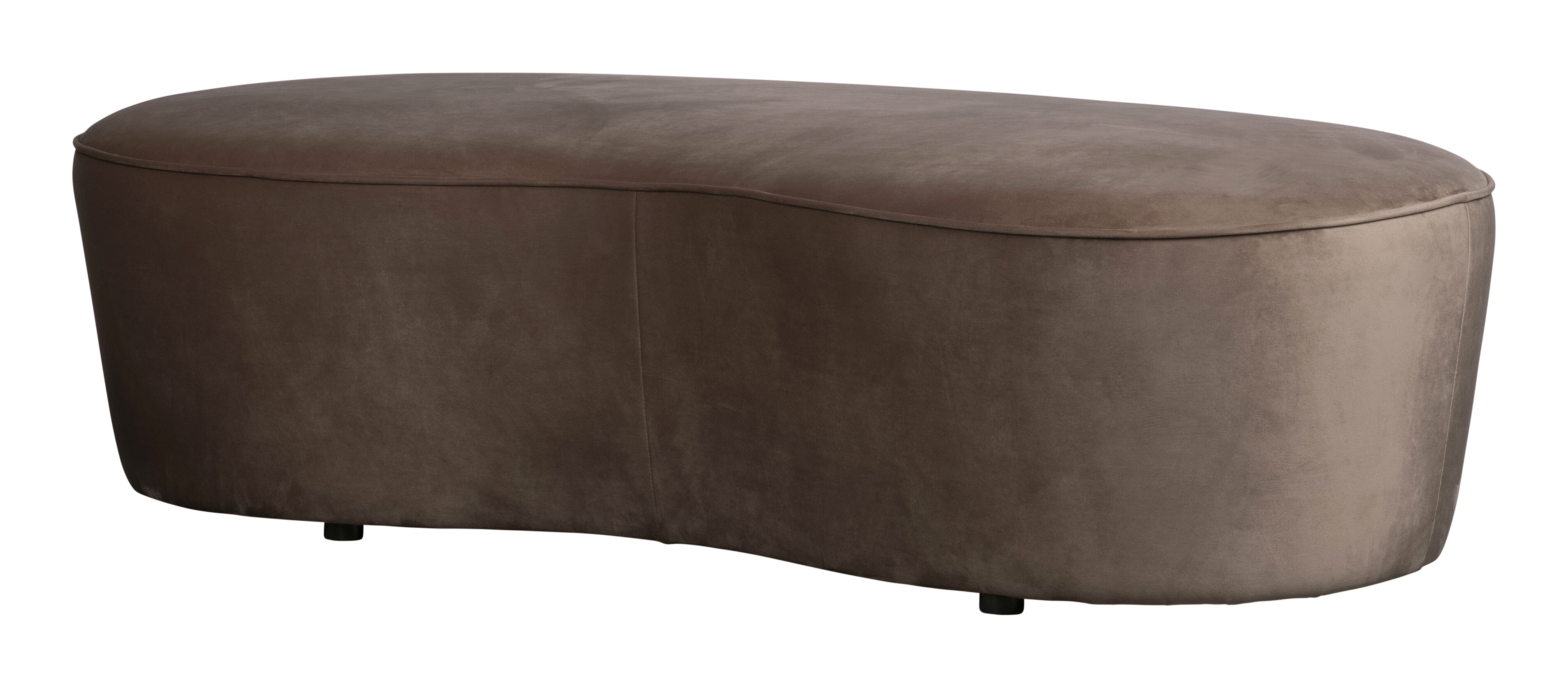 BePureHome Eetkamerbank 'Macaroni' 162cm, Velvet, kleur Nougat BePureHome Eetkamerbank 'Macaroni' 162cm, Velvet, kleur Nougat