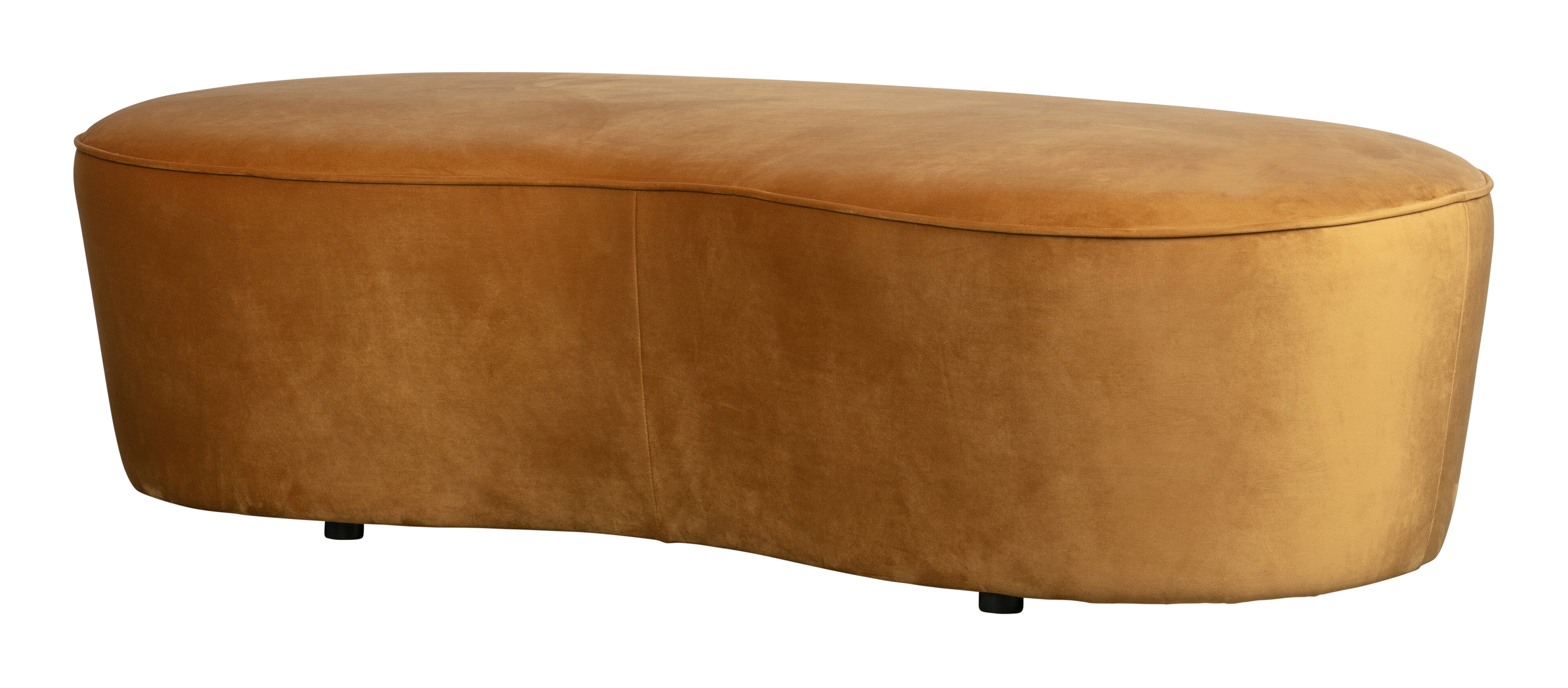 BePureHome Eetkamerbank 'Macaroni' 162cm, Velvet, kleur Mosterd BePureHome Eetkamerbank 'Macaroni' 162cm, Velvet, kleur Mosterd