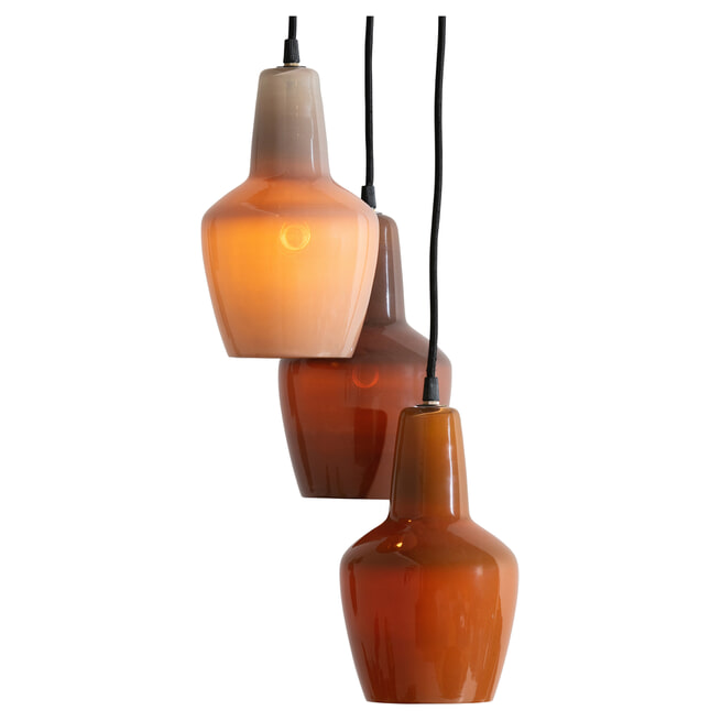 BePureHome Hanglamp 'Pottery' 3-lamps