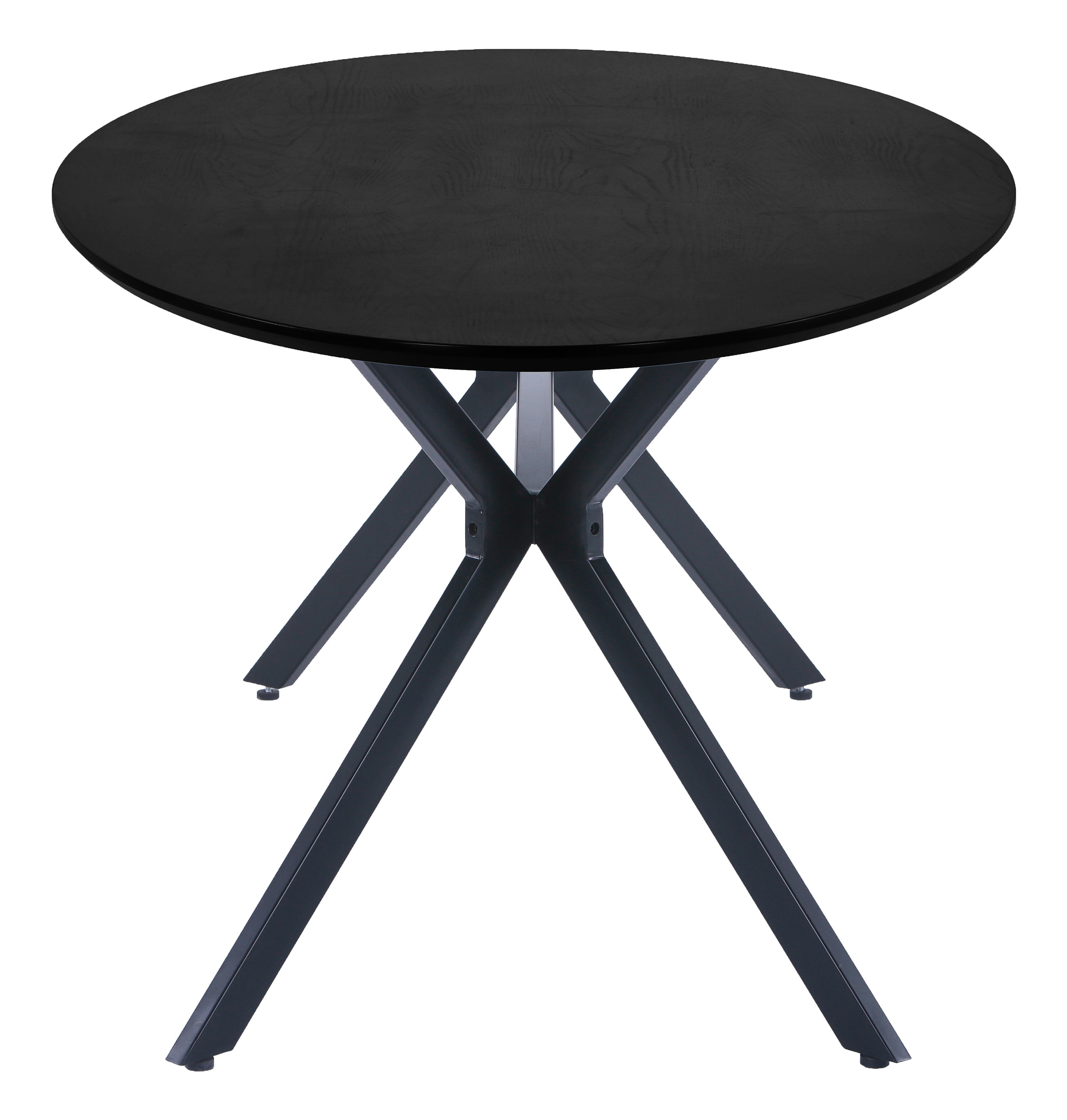 WOOOD Ovale Eettafel 'Bruno' 220 x 100cm, kleur zwart