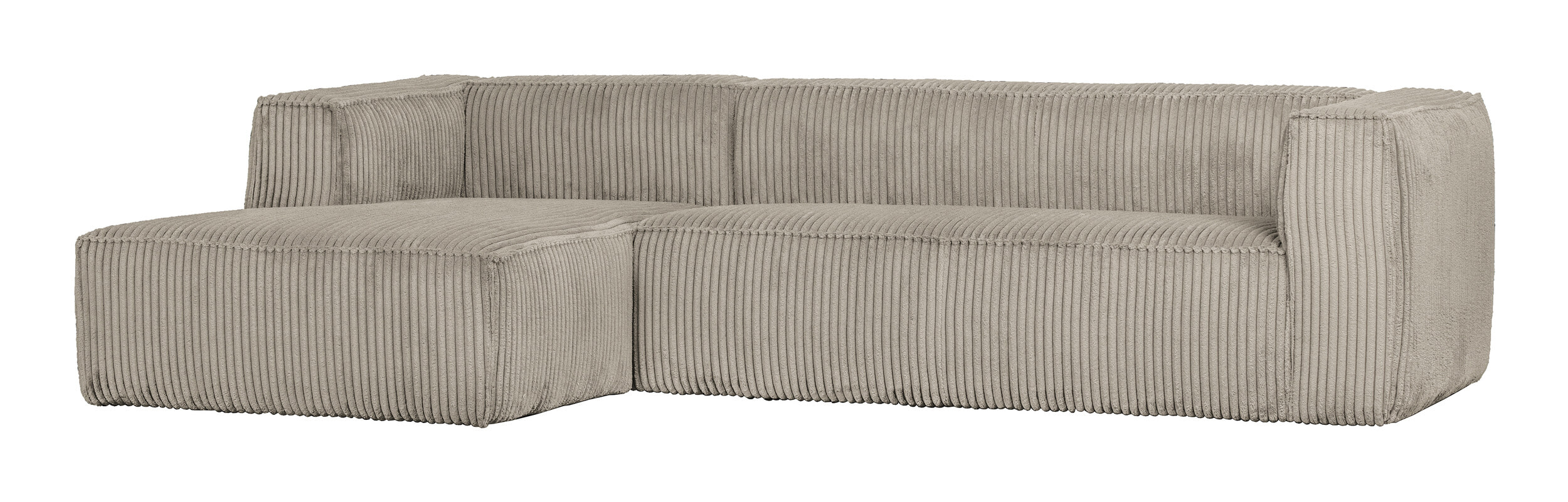 WOOOD Loungebank 'Bean' Links, Rib, kleur Naturel