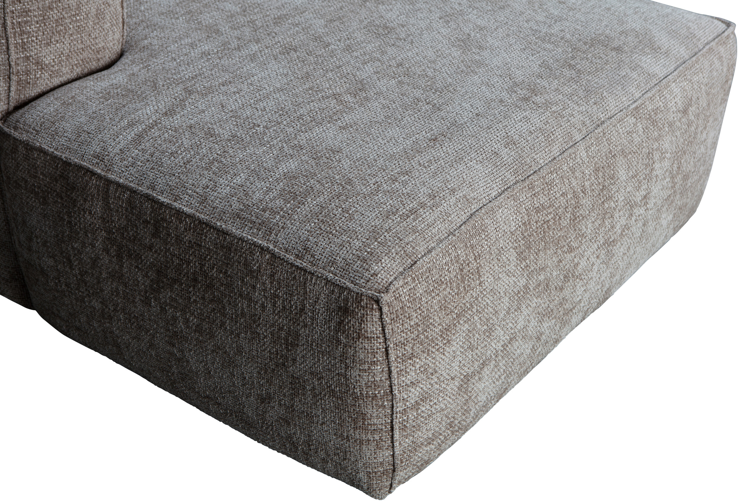 WOOOD Loungebank 'Bean' Links, Melange, kleur Travertin