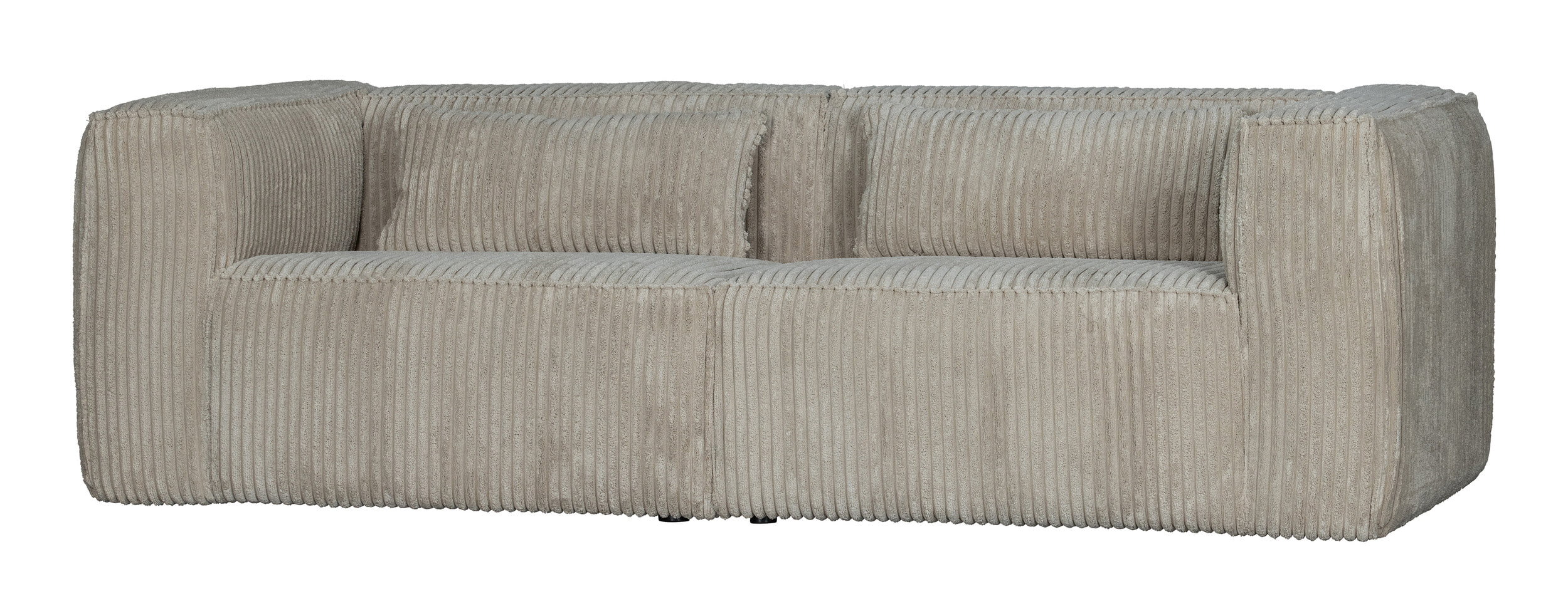 WOOOD Bank 'Bean' 3,5-zits, Rib, kleur Naturel