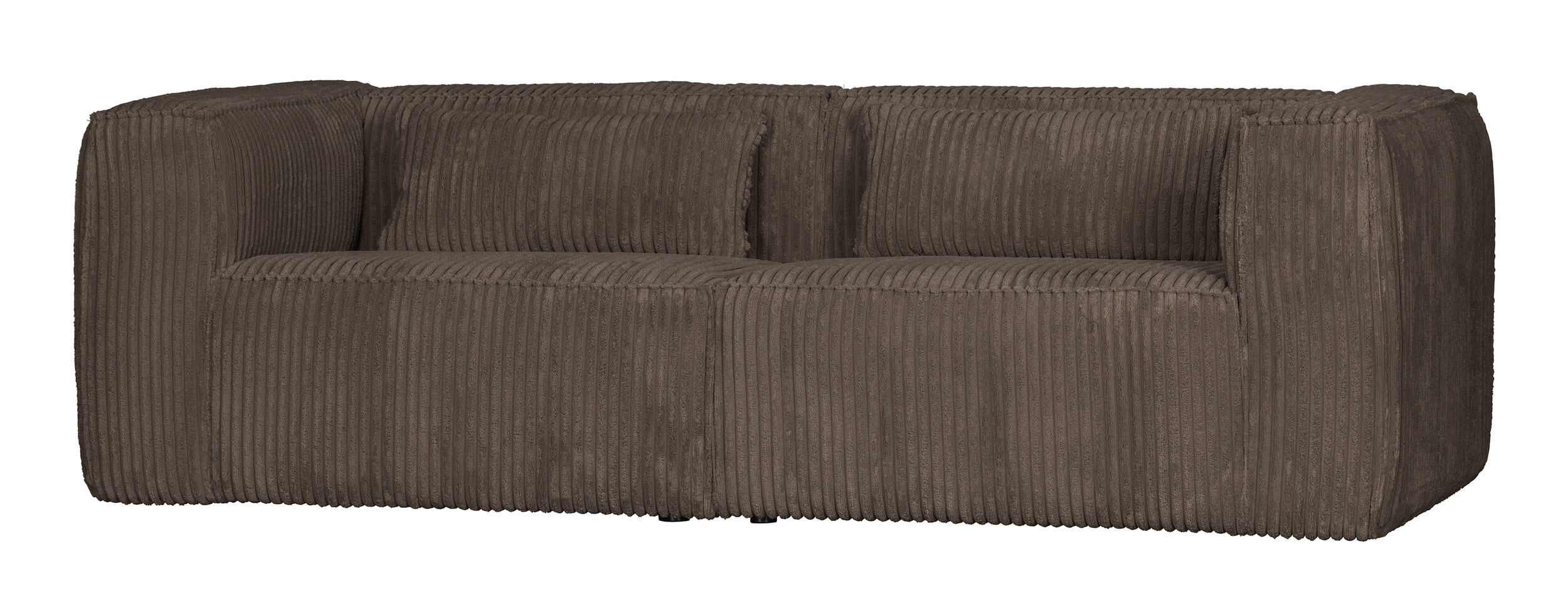 WOOOD Bank 'Bean' 3,5-zits, Rib, kleur Mud
