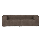 WOOOD Bank 'Bean' 3,5-zits, Rib, kleur Mud