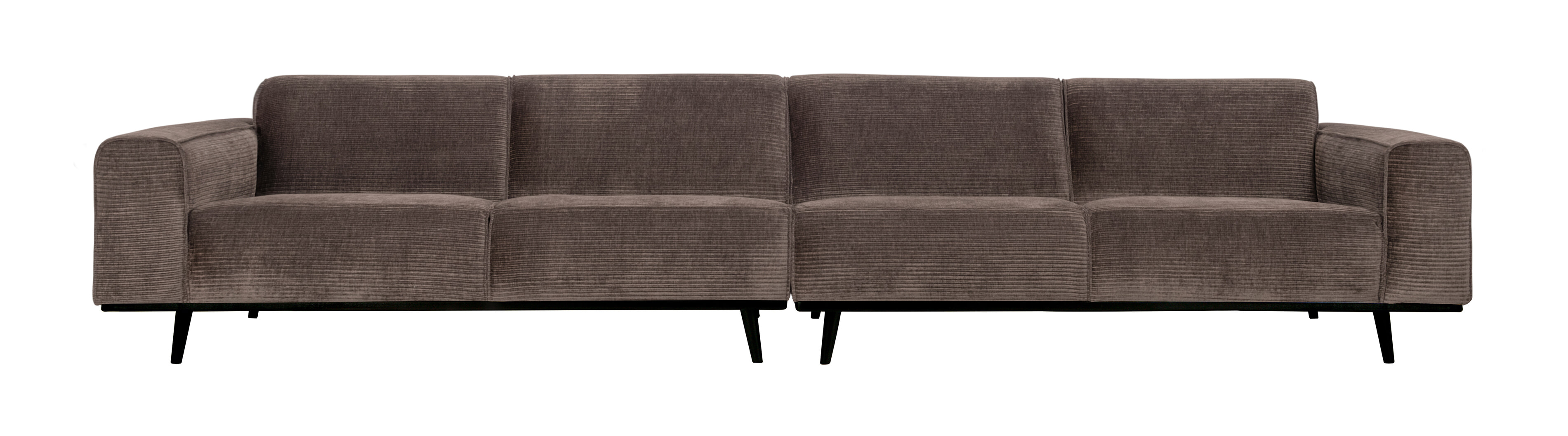 WOOOD Bank 'Statement' 4-zits XL, Rib, kleur Taupe