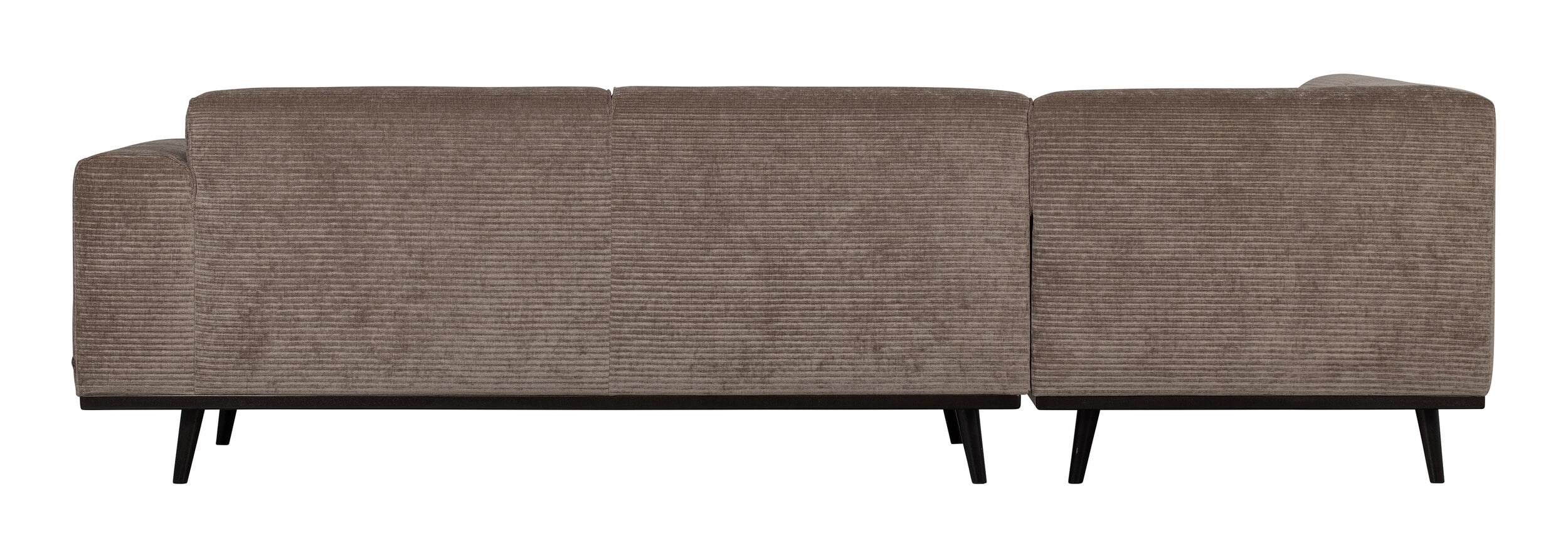WOOOD Hoekbank 'Statement' Links, Rib, kleur Taupe