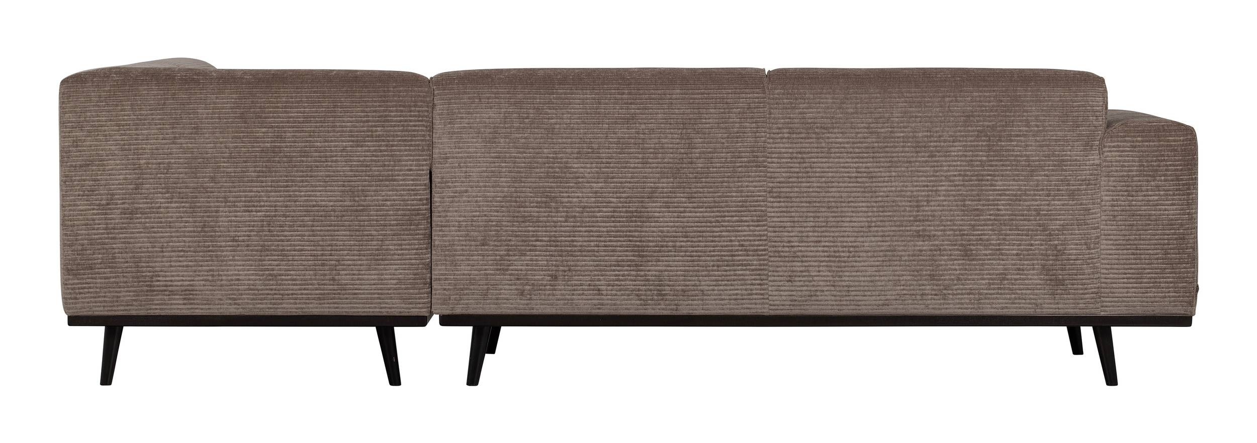WOOOD Hoekbank 'Statement' Rechts, Rib, kleur Taupe