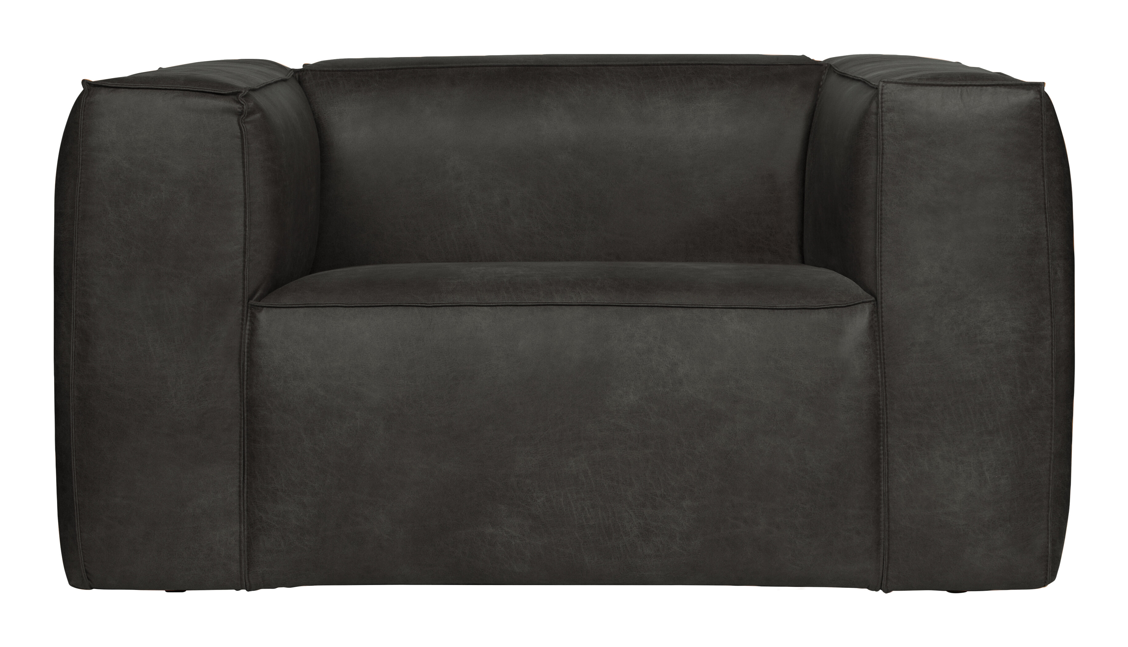 WOOOD Fauteuil 'Bean' Recycle Leer, kleur Zwart