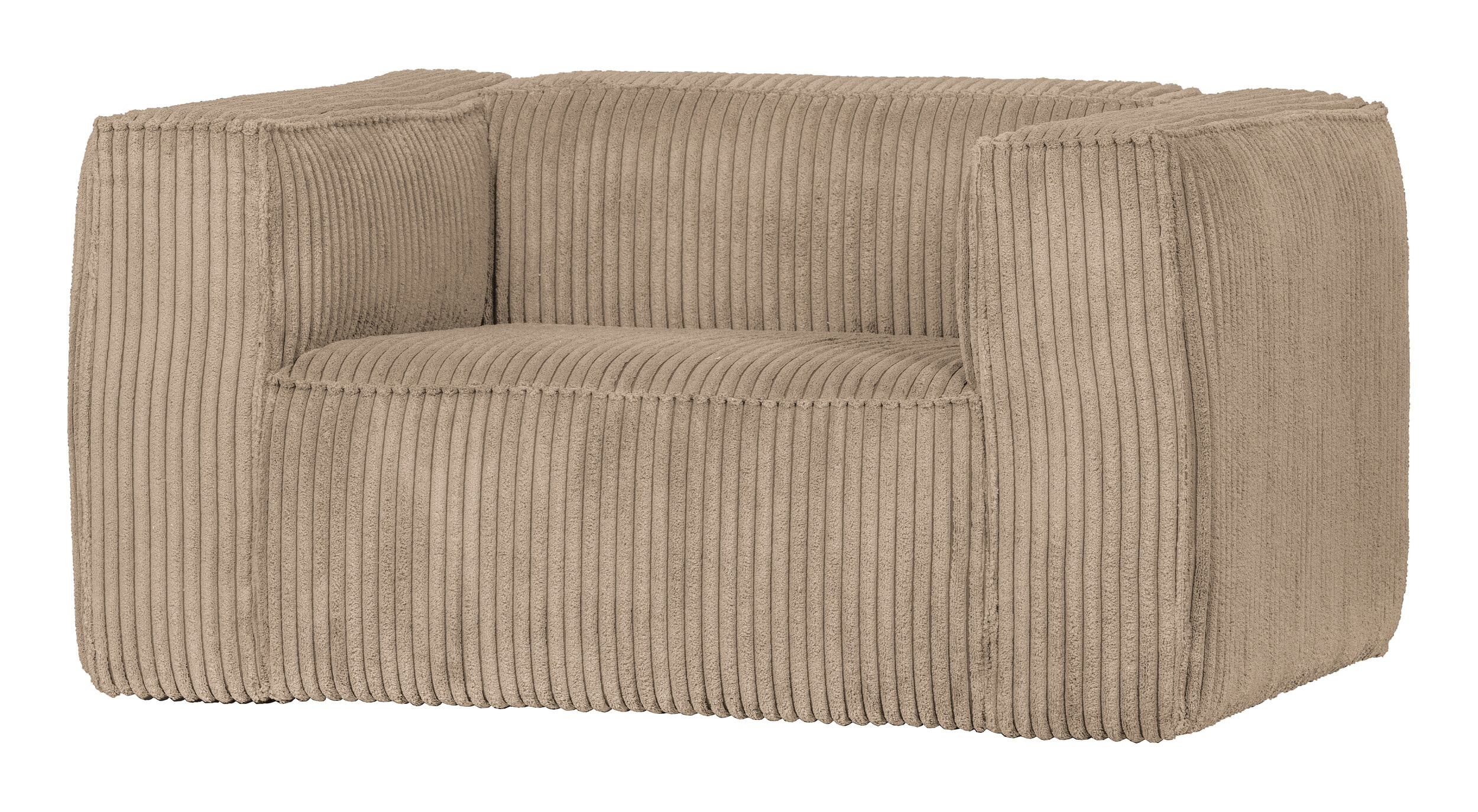 WOOOD Fauteuil 'Bean' Rib, kleur Travertin
