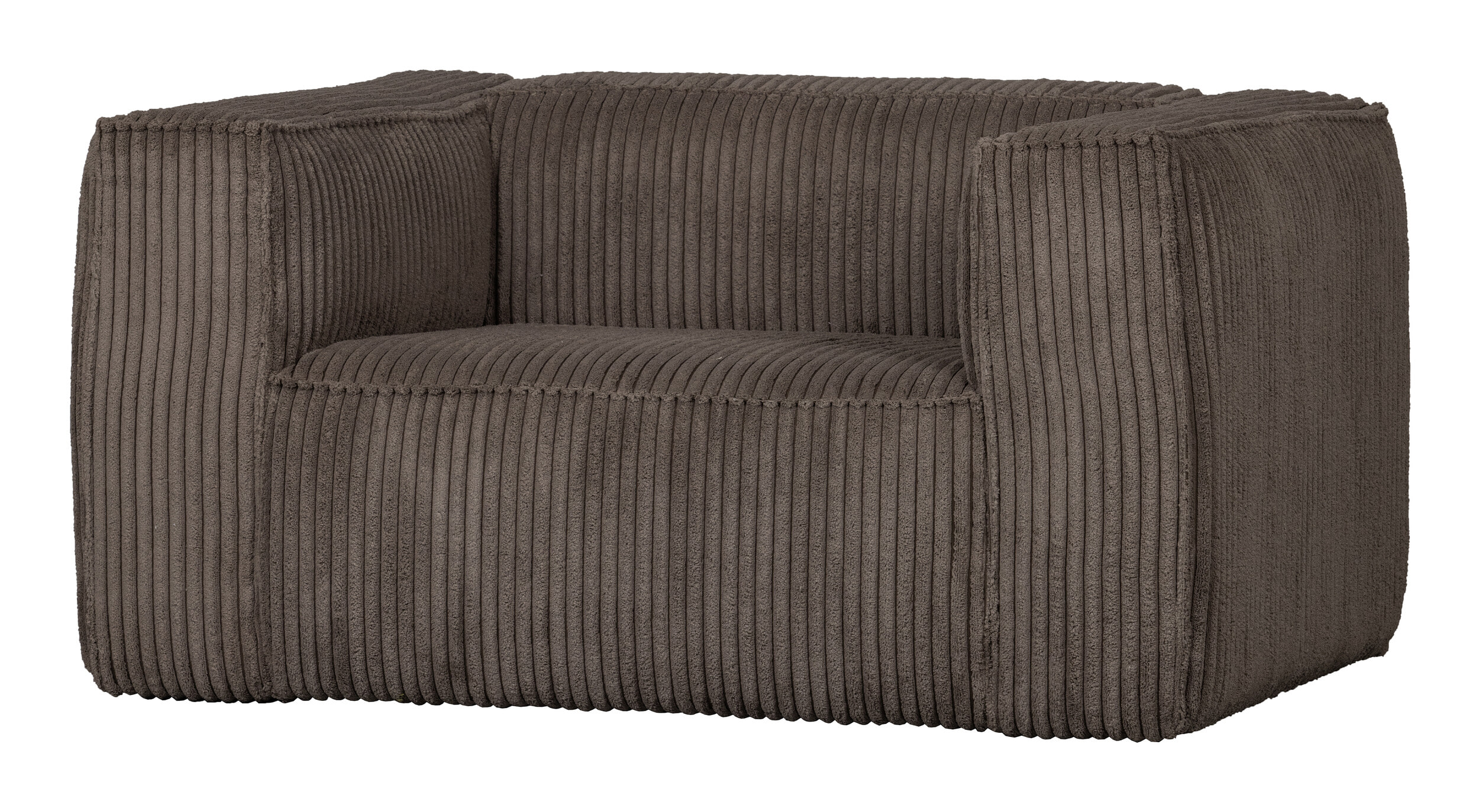 WOOOD Fauteuil 'Bean' Rib, kleur Mud