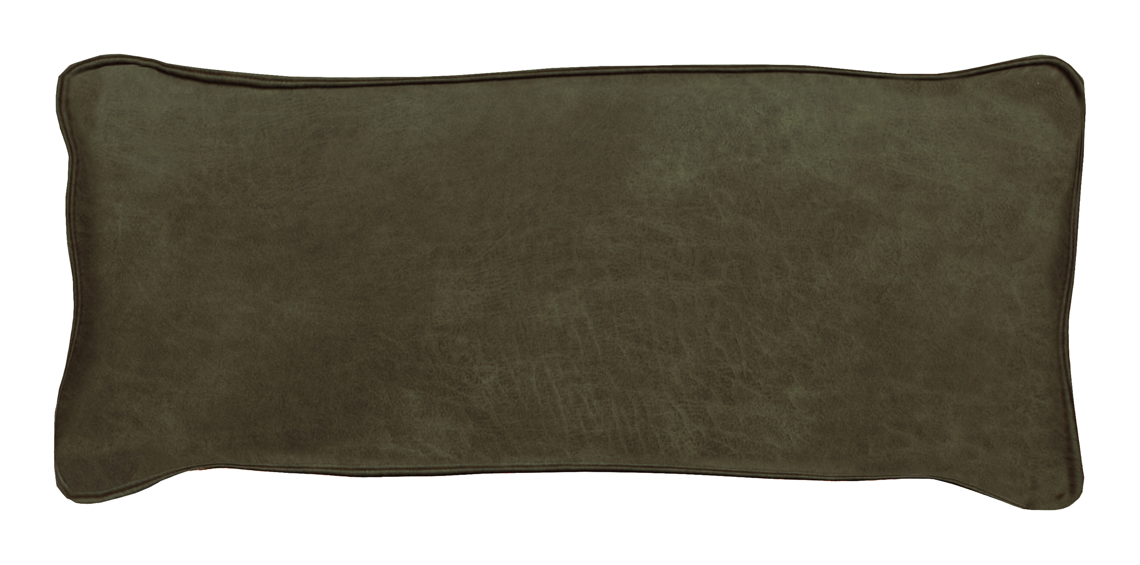 WOOOD Sierkussen 'Bean' 30 x 70cm, Recycle leer, kleur Army