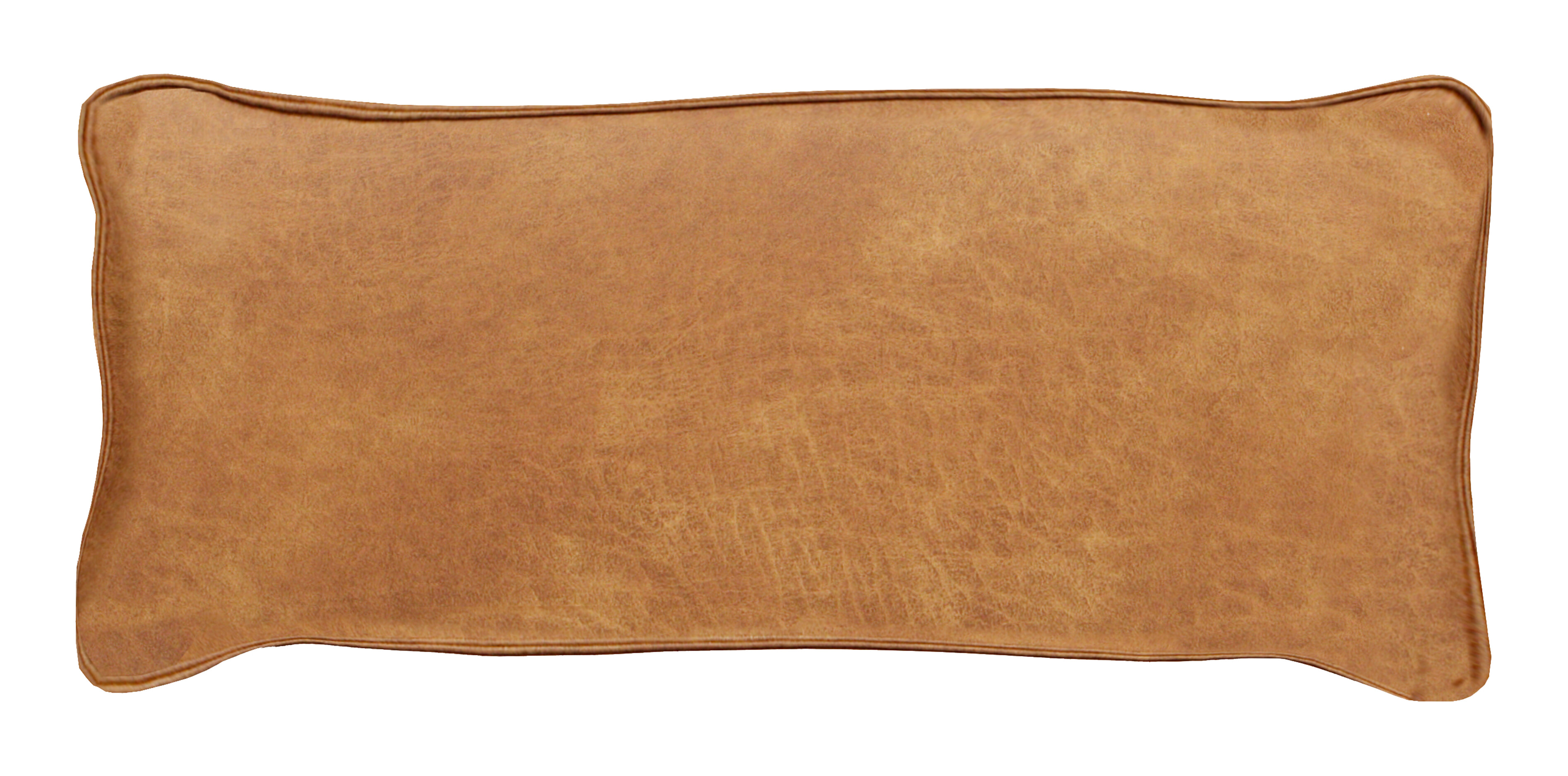 WOOOD Sierkussen 'Bean' 30 x 70cm, Recycle leer, kleur Cognac
