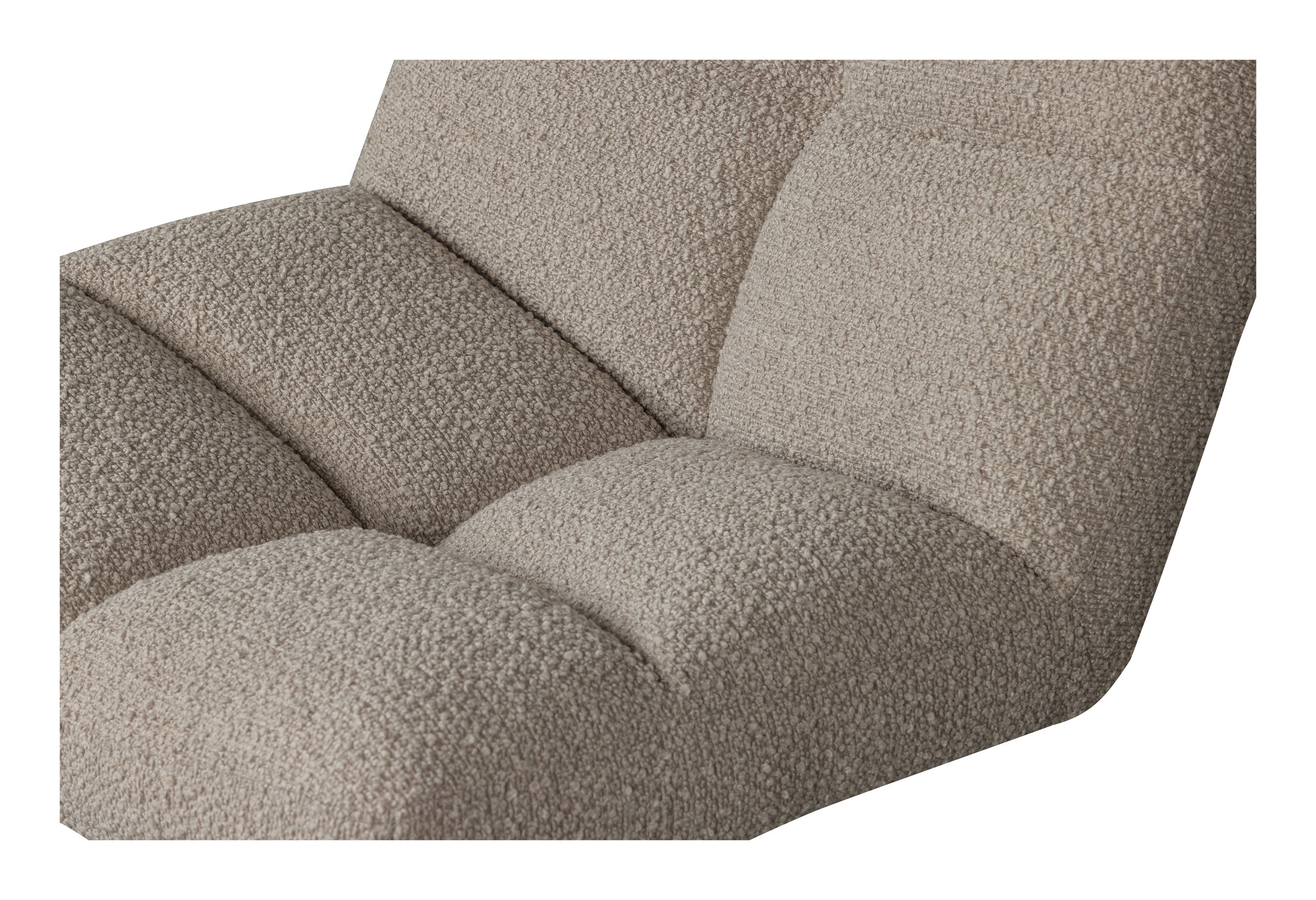 WOOOD Draaifauteuil 'Vinny' Bouclé, kleur Zand