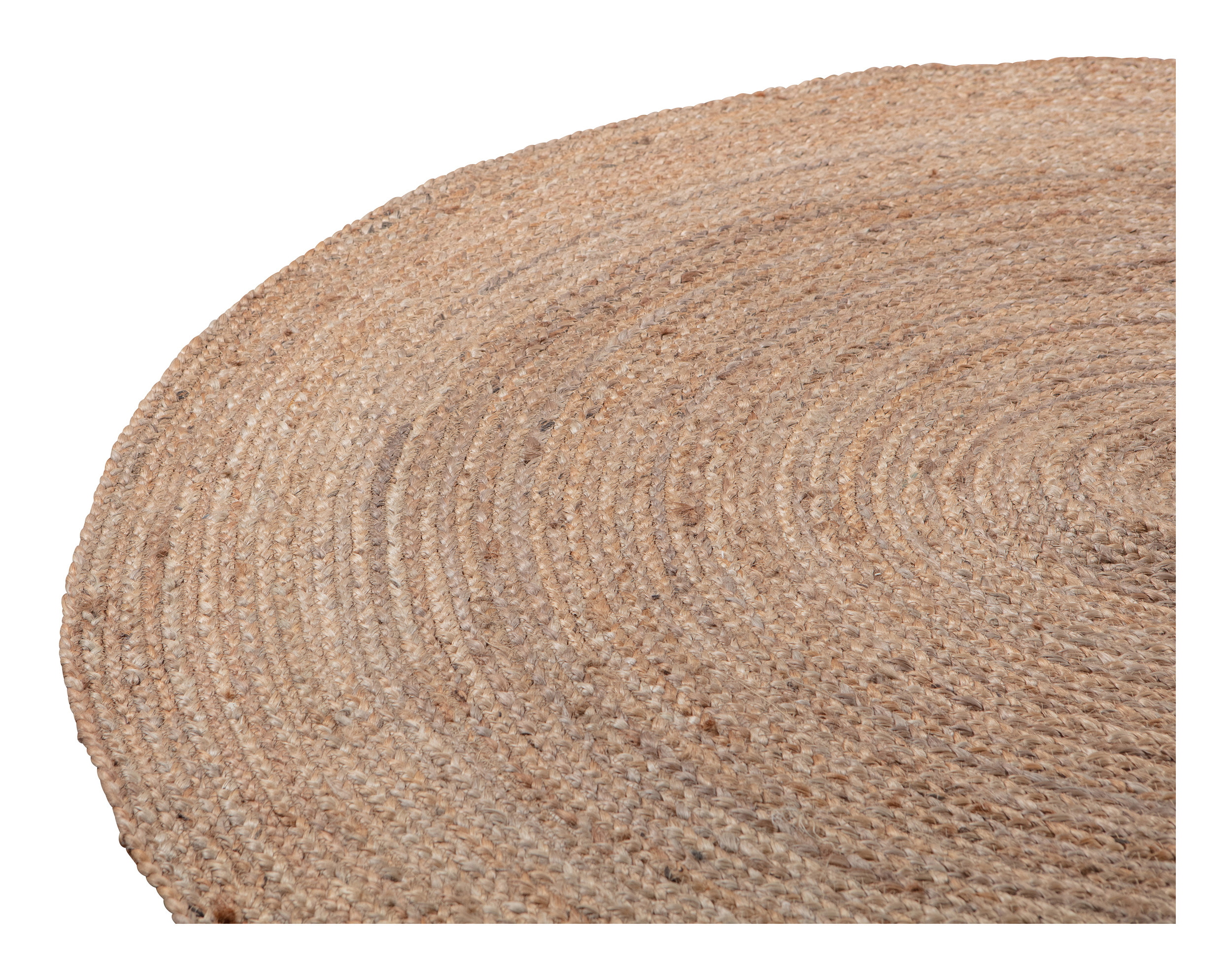 WOOOD Rond Vloerkleed 'Ross' 150cm, kleur Naturel