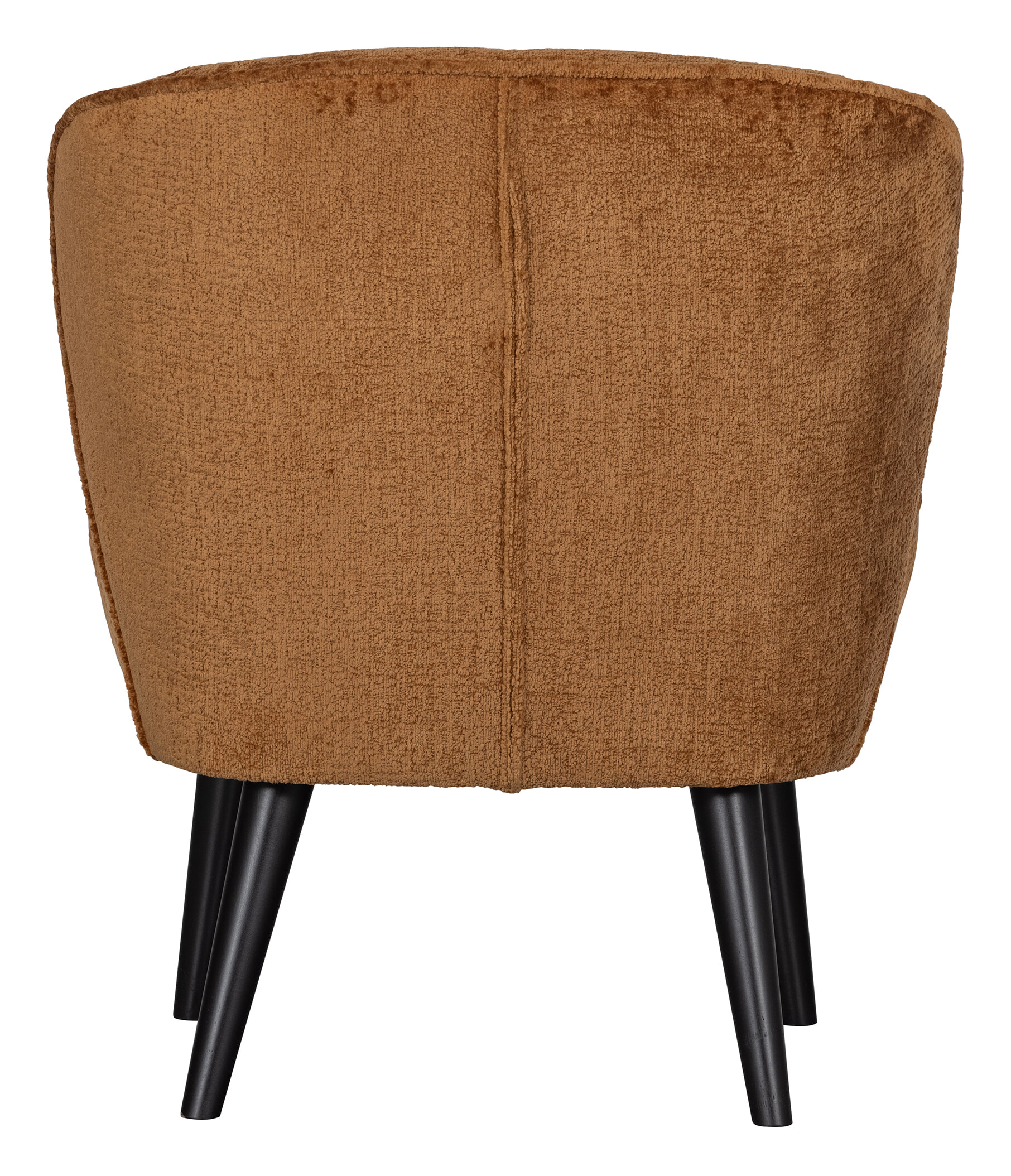 WOOOD Fauteuil 'Sara' Chenille, kleur Cognac