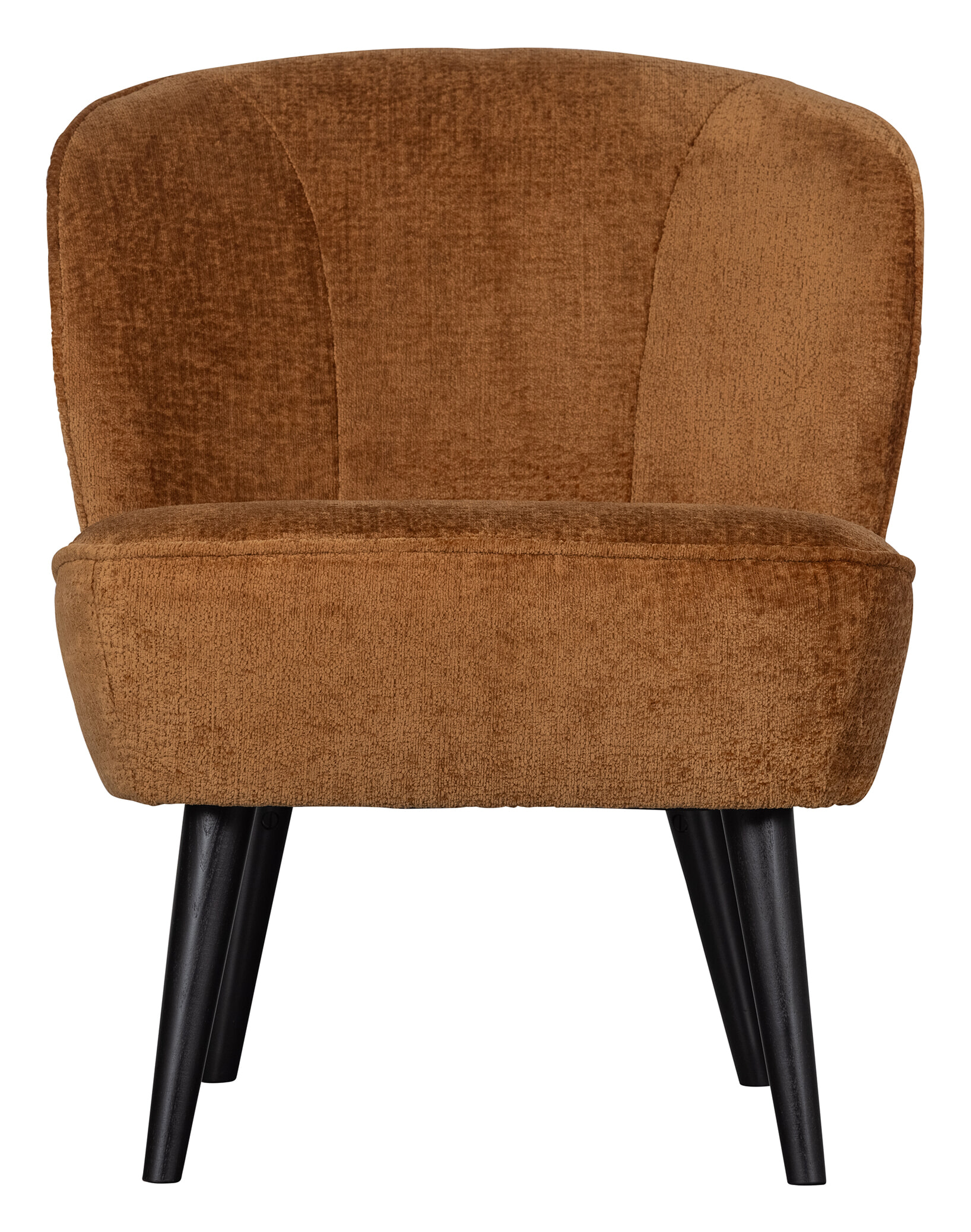 WOOOD Fauteuil 'Sara' Chenille, kleur Cognac