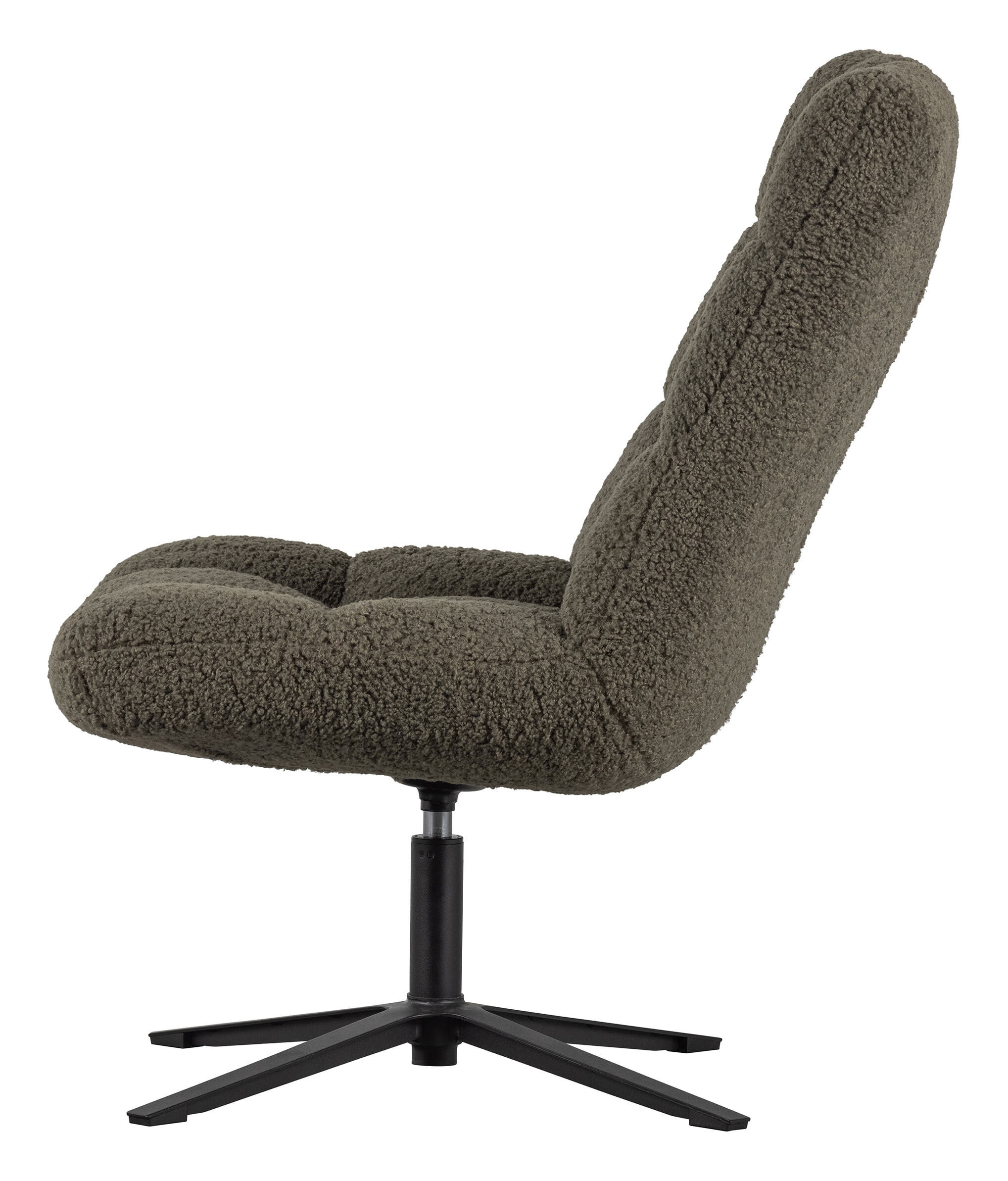 WOOOD Draaifauteuil 'Job' Teddy, kleur Groen