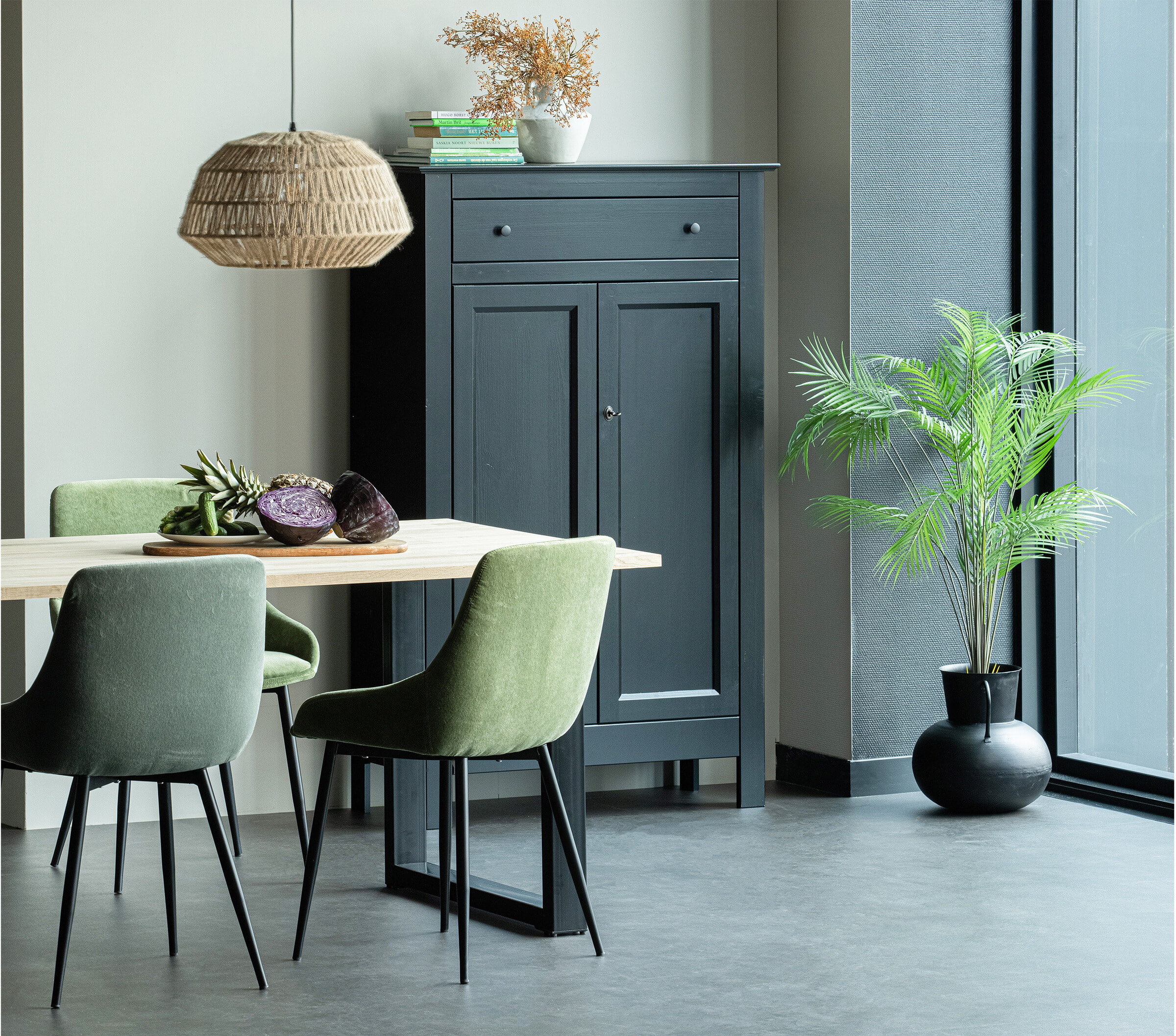WOOOD Eettafel 'Tablo' met U-poot, 160 x 90cm