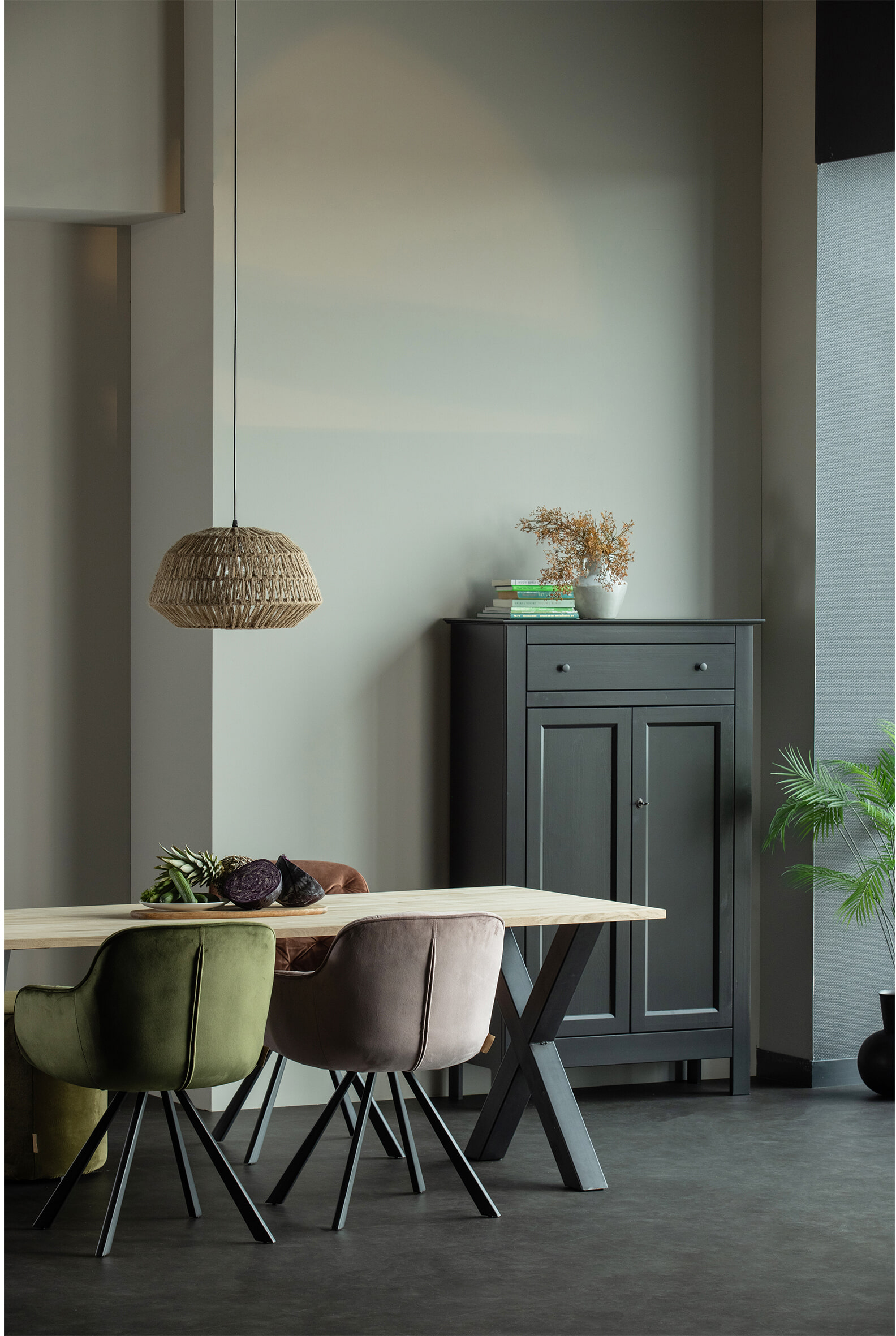 WOOOD Eettafel 'Tablo' met X-poot, 200 x 90cm