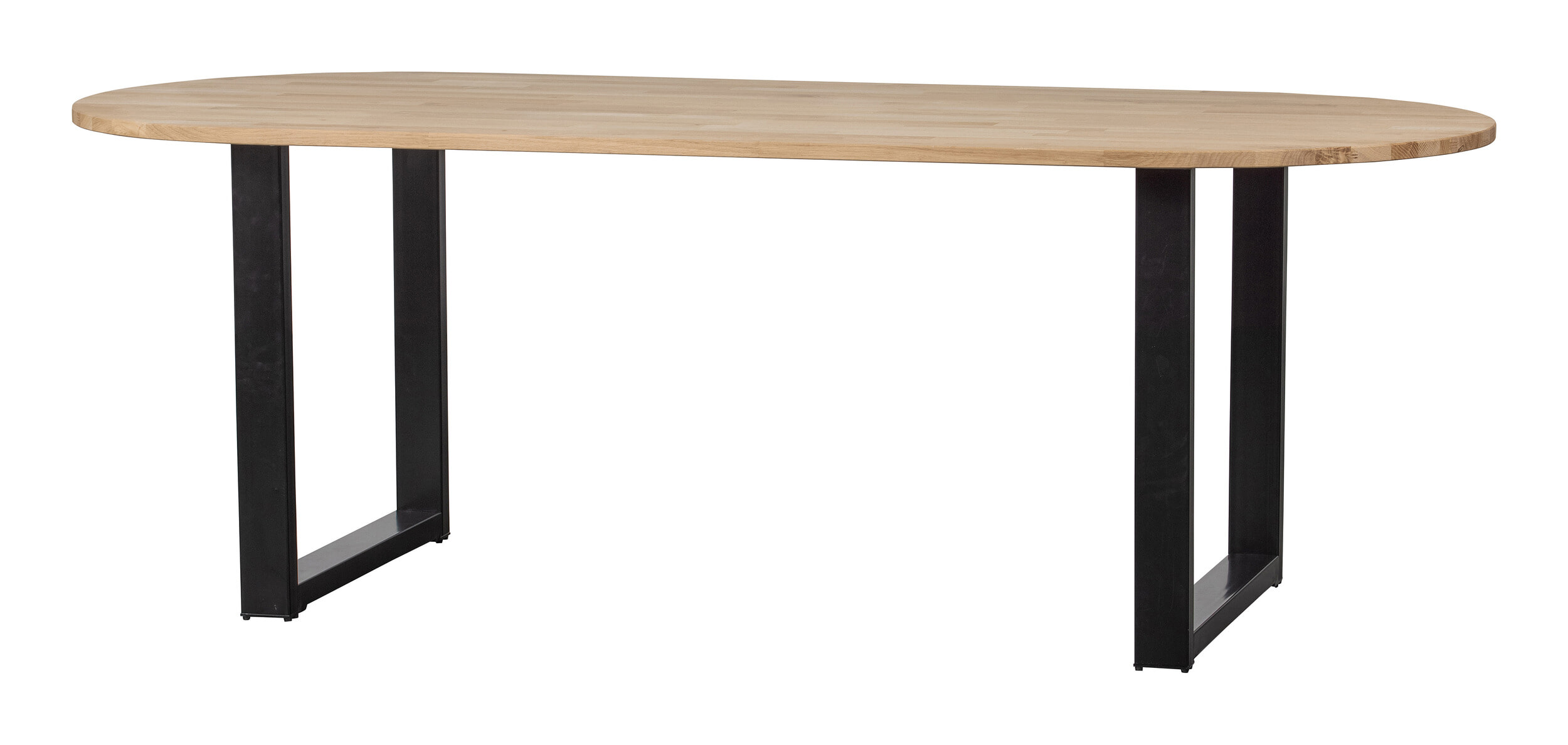 WOOOD Ovale Eettafel 'Tablo' met U-poot, 220 x 90cm