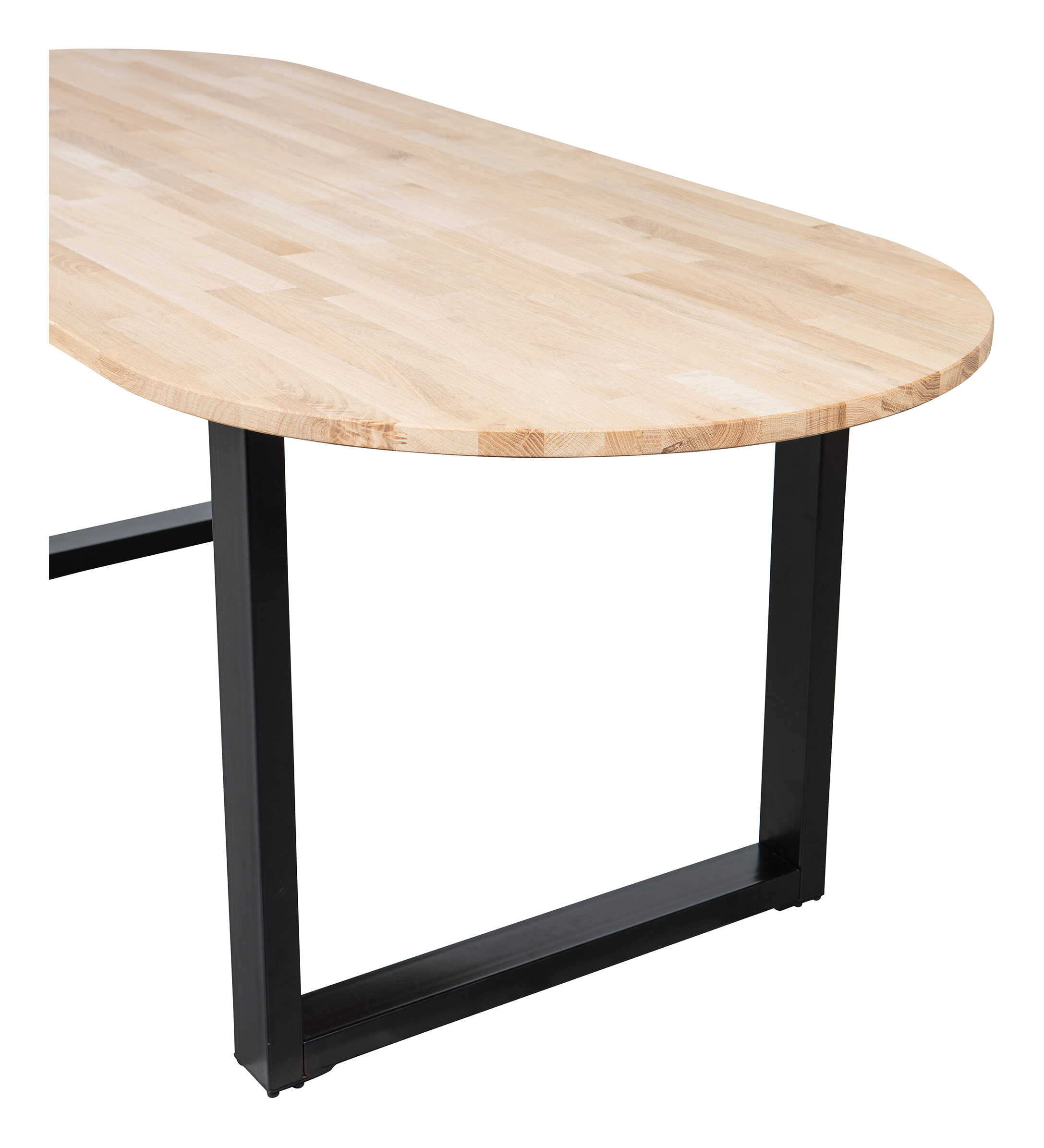 WOOOD Ovale Eettafel 'Tablo' met U-poot, 220 x 90cm