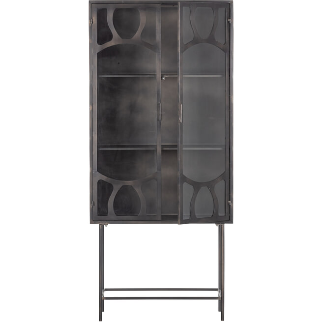BePureHome Vitrinekast 'Gracious' 180 x 80cm, kleur Zwart