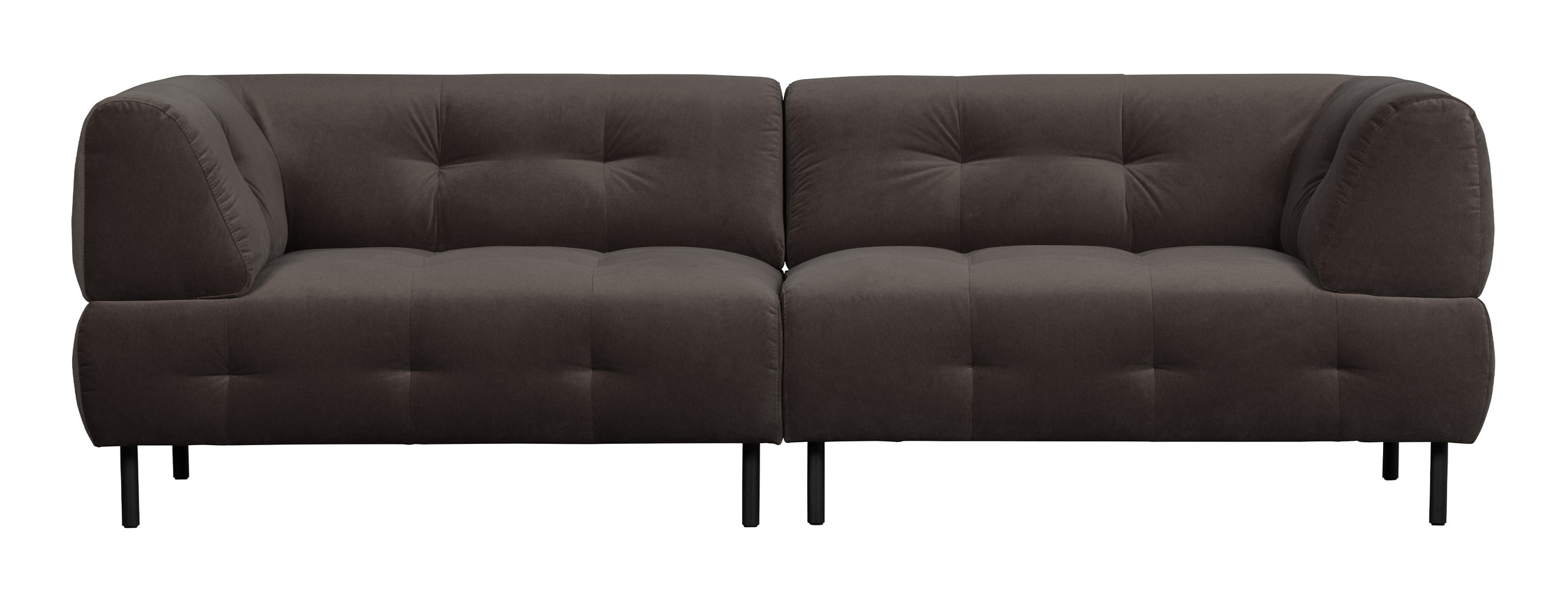 WOOOD Bank 'Lloyd' 4-zits, Velvet, kleur Cast Iron